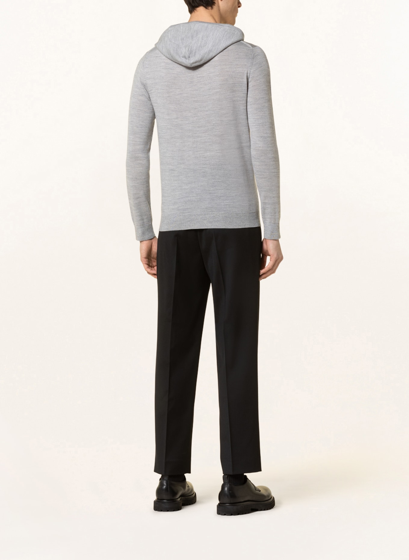 REISS Knit hoodie HOLLAND, Color: LIGHT GRAY (Image 3)