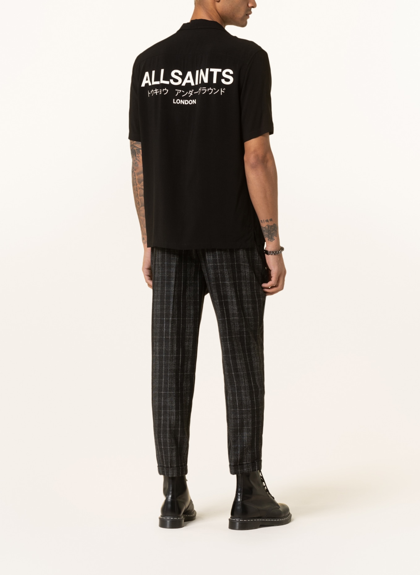 ALLSAINTS Resort shirt UNDERGROUND relaxed fit, Color: BLACK/ WHITE (Image 2)