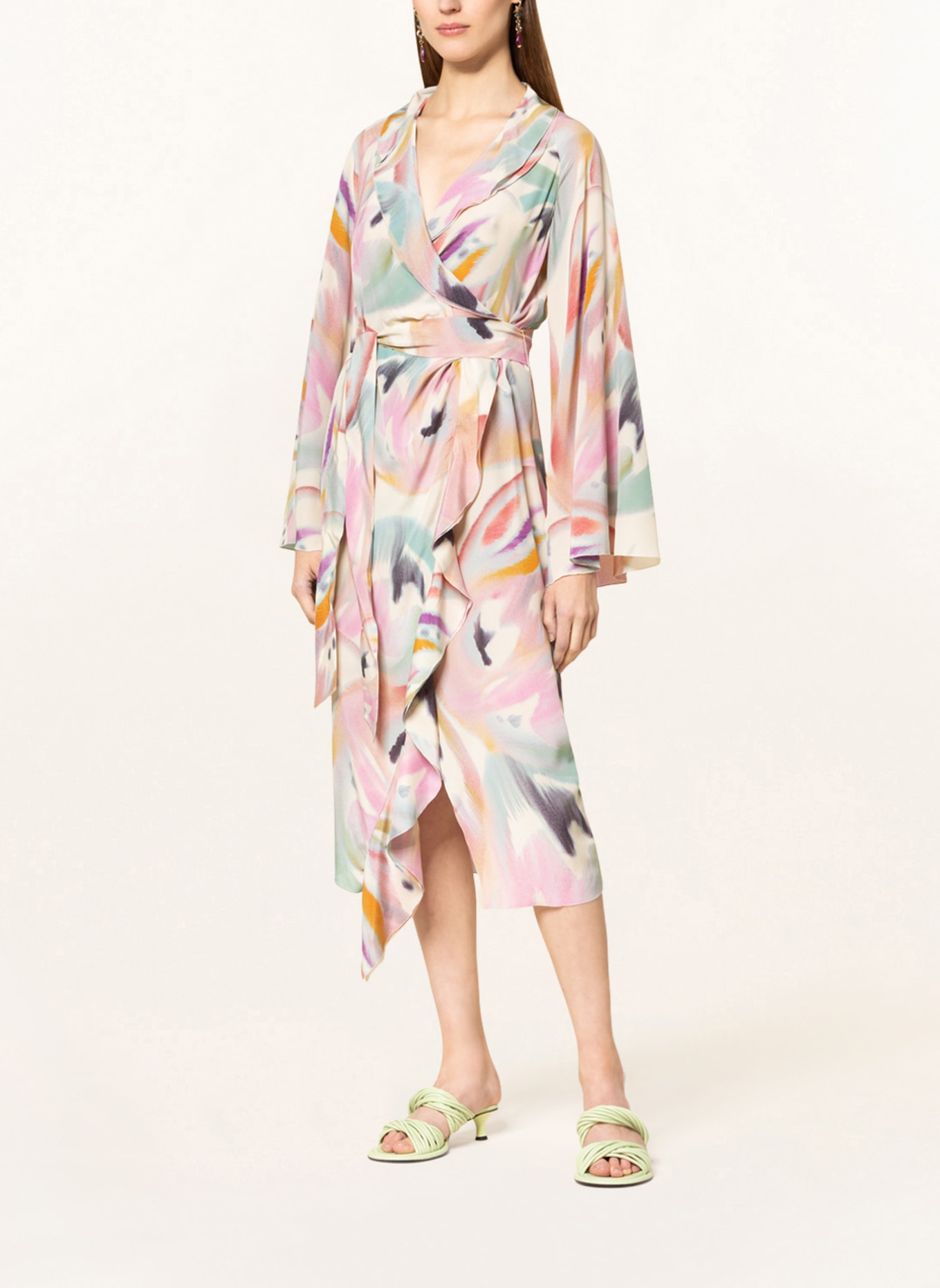 ETRO Wrap dress, Color: PINK/ WHITE/ MINT (Image 2)
