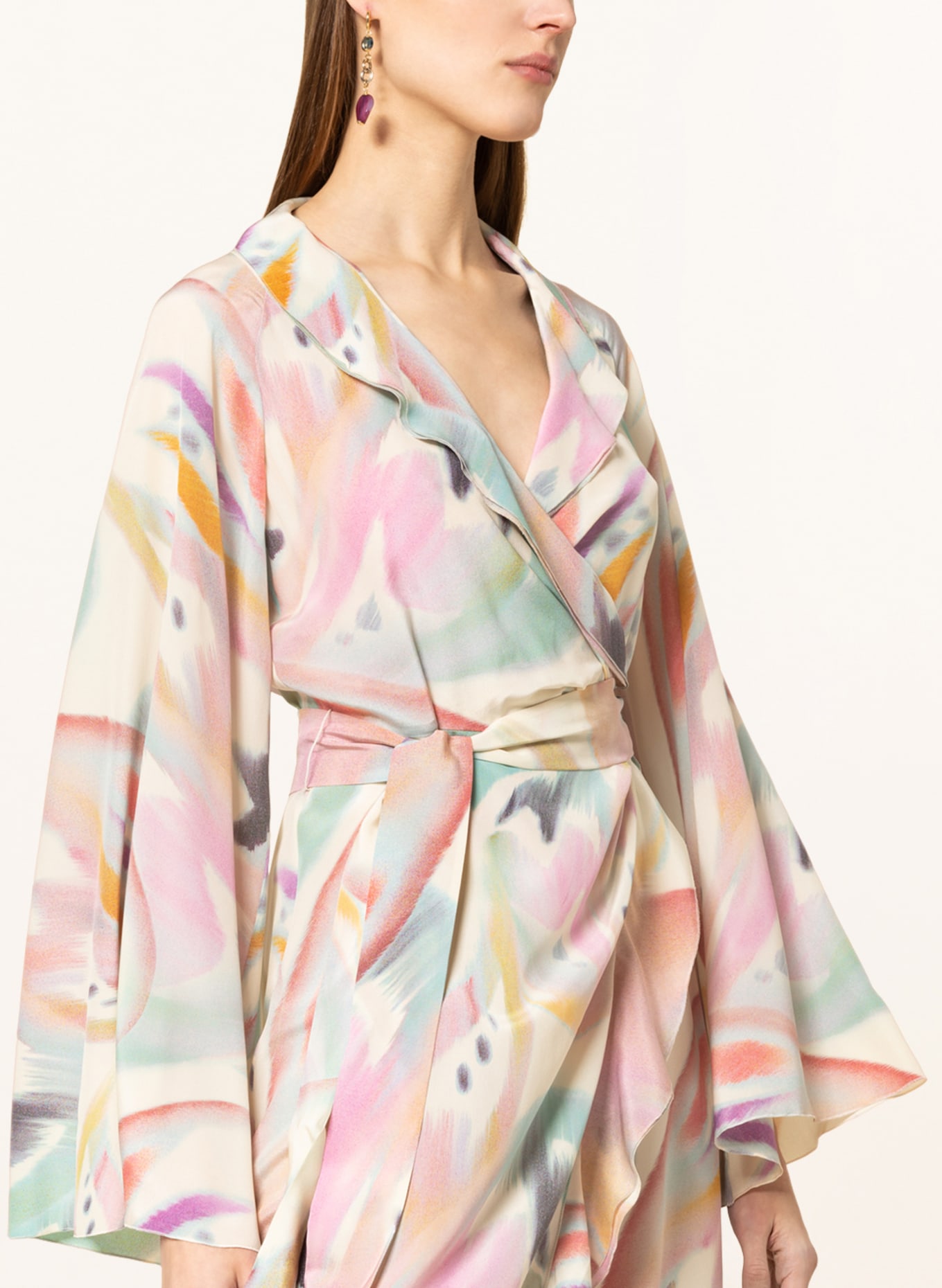 ETRO Wrap dress, Color: PINK/ WHITE/ MINT (Image 4)