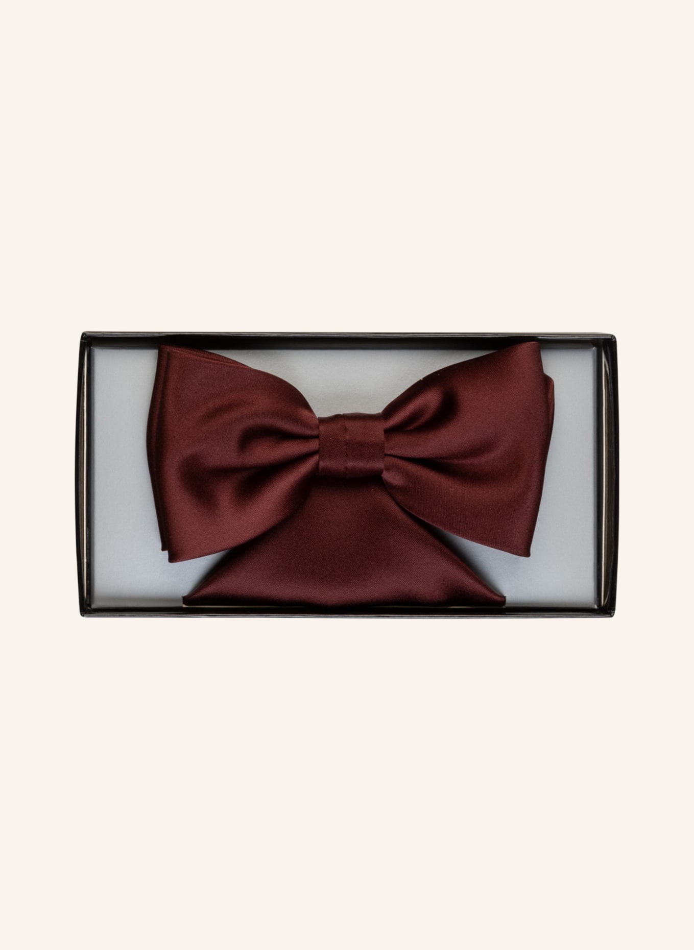 WILVORST Set: Bow tie and pocket square, Color: DARK RED (Image 1)