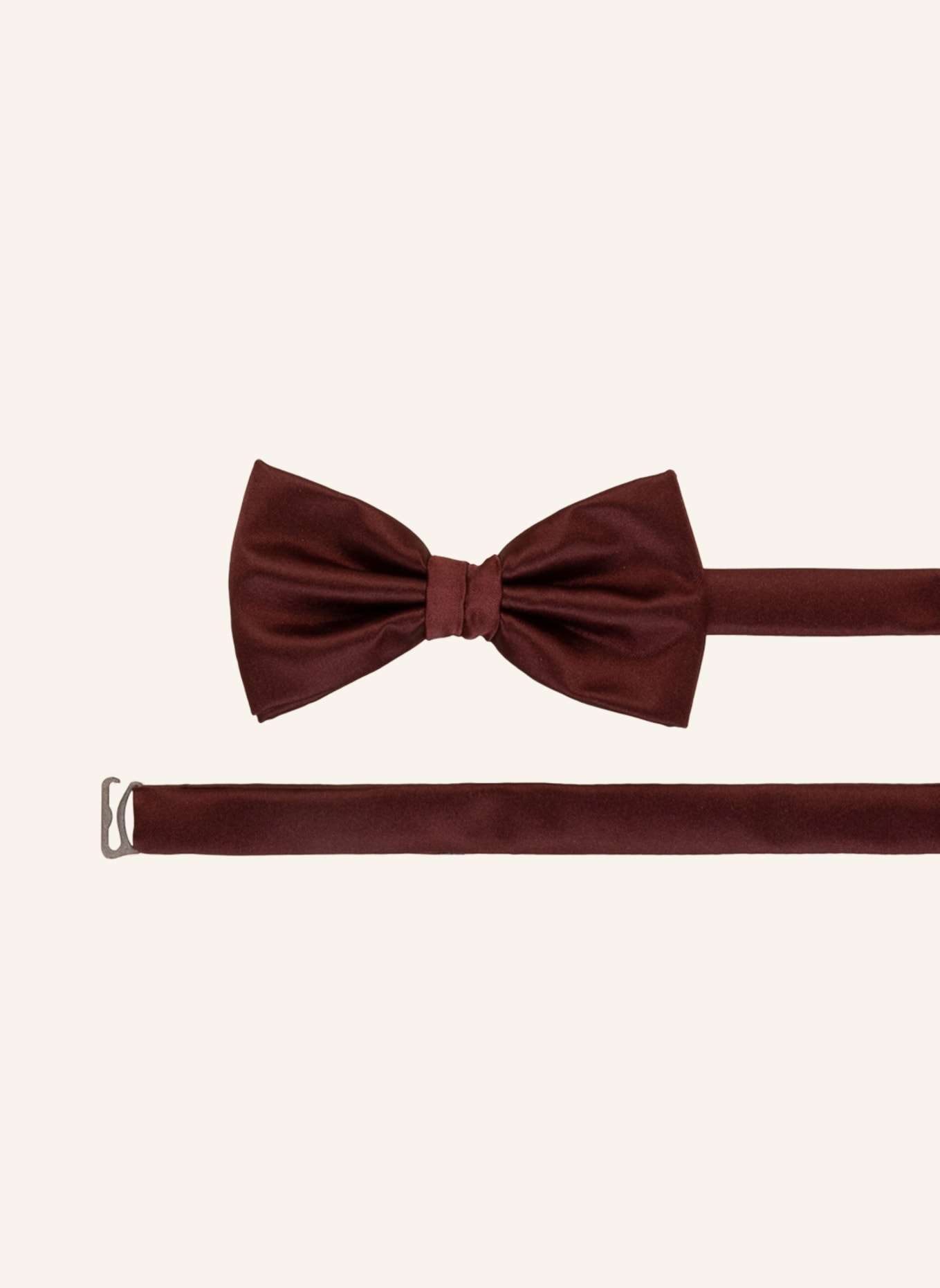 WILVORST Set: Bow tie and pocket square, Color: DARK RED (Image 3)