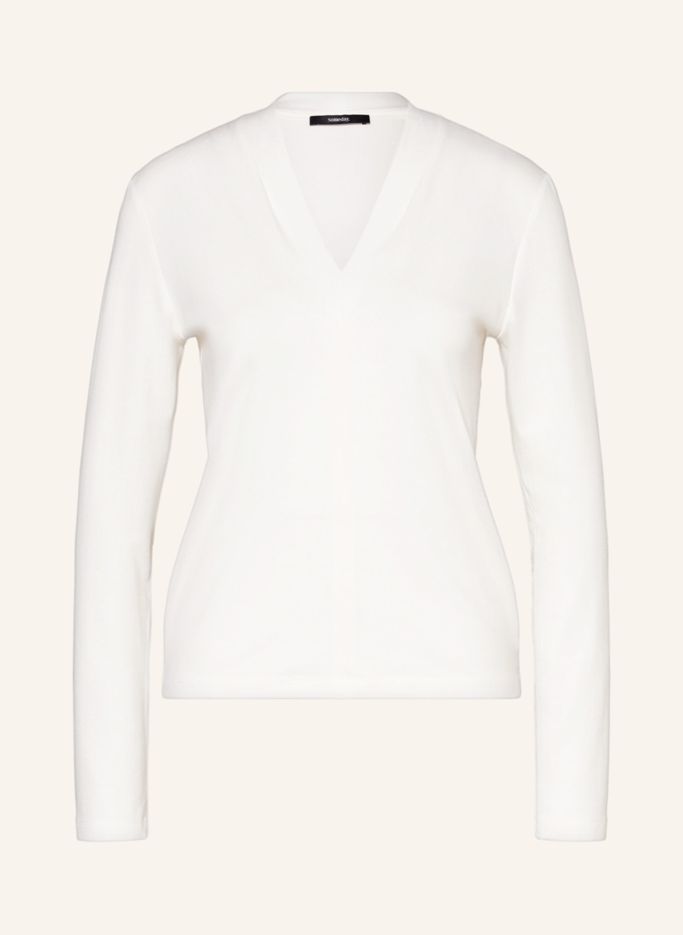 someday Long sleeve shirt KAMELIA, Color: WHITE (Image 1)