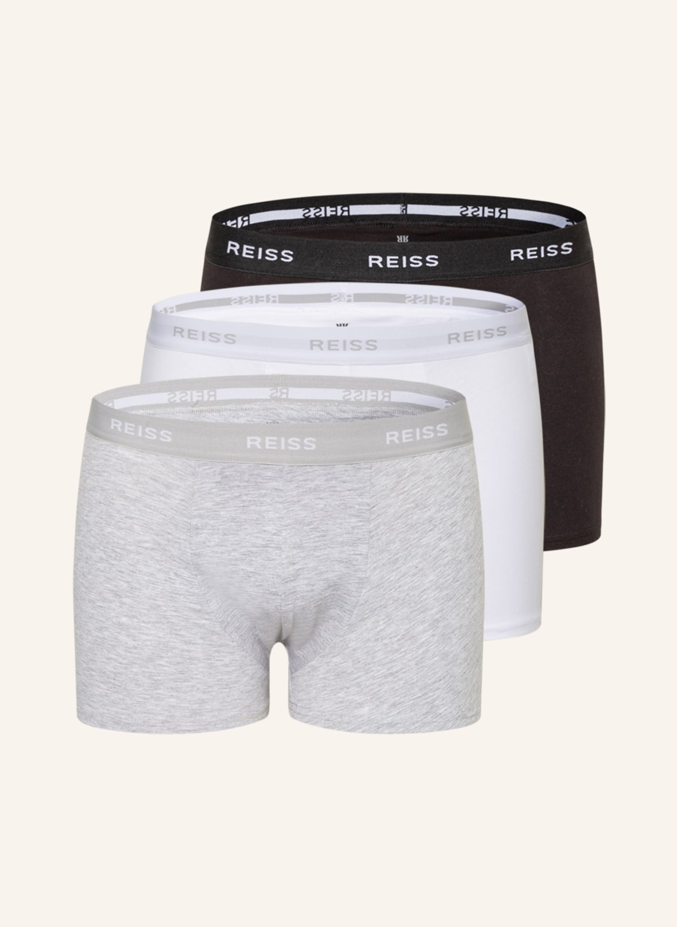 REISS 3-pack boxer shorts HELLER, Color: BLACK/ WHITE/ GRAY (Image 1)