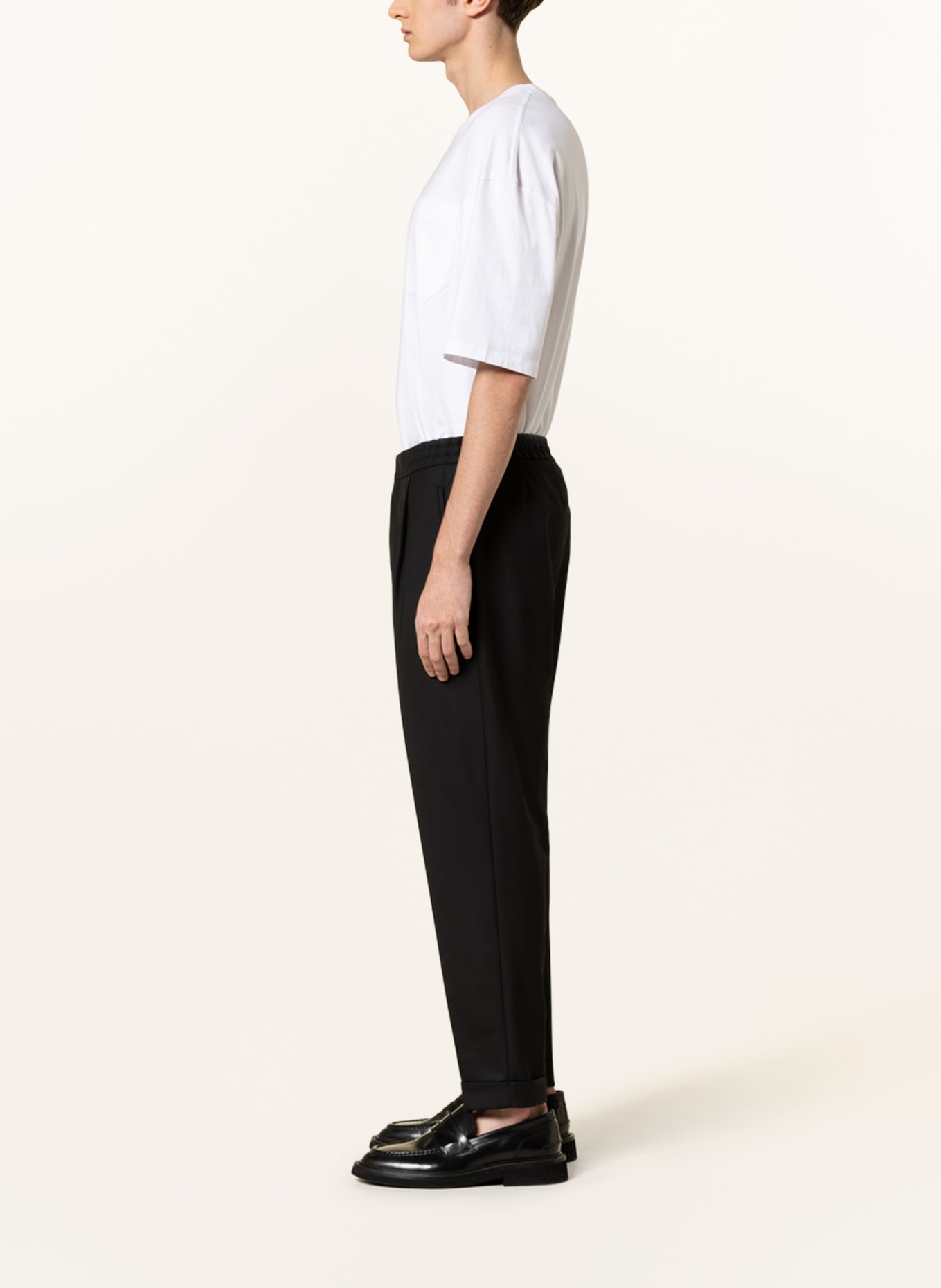 REISS Spodnie BRIGHTON w stylu dresowym extra slim fit, Kolor: CZARNY (Obrazek 4)