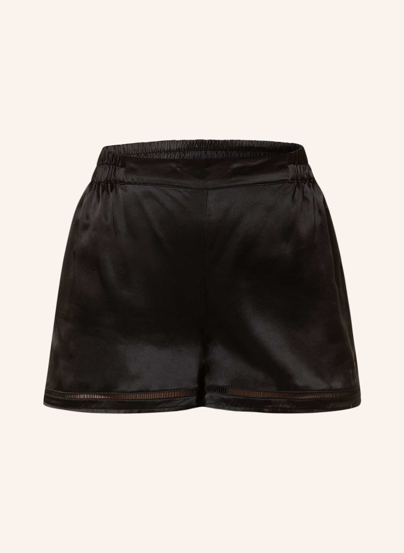 CHANTELLE Pajama shorts NIGHTSHADE in silk, Color: BLACK (Image 1)