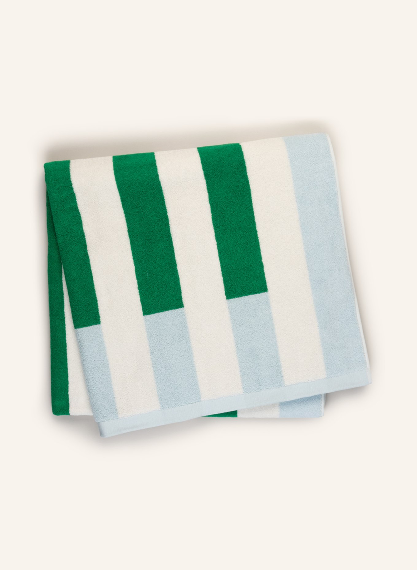 Marc O'Polo Beach towel TYGE, Color: LIGHT BLUE/ WHITE/ GREEN (Image 1)