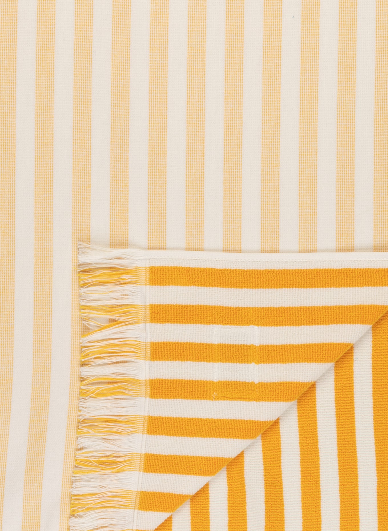 Marc O'Polo Beach towel LEVAR, Color: WHITE/ YELLOW (Image 2)
