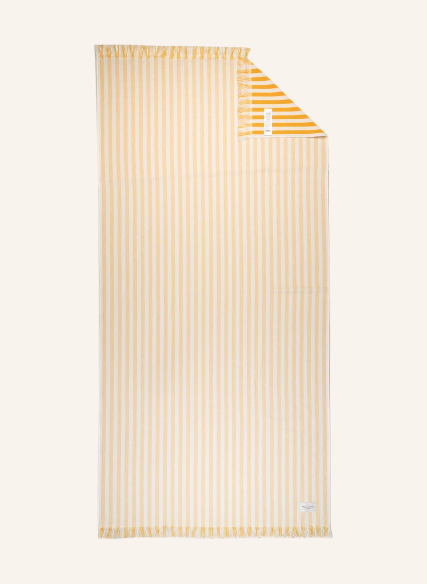 Marc O'Polo Beach towel LEVAR, Color: WHITE/ YELLOW (Image 3)