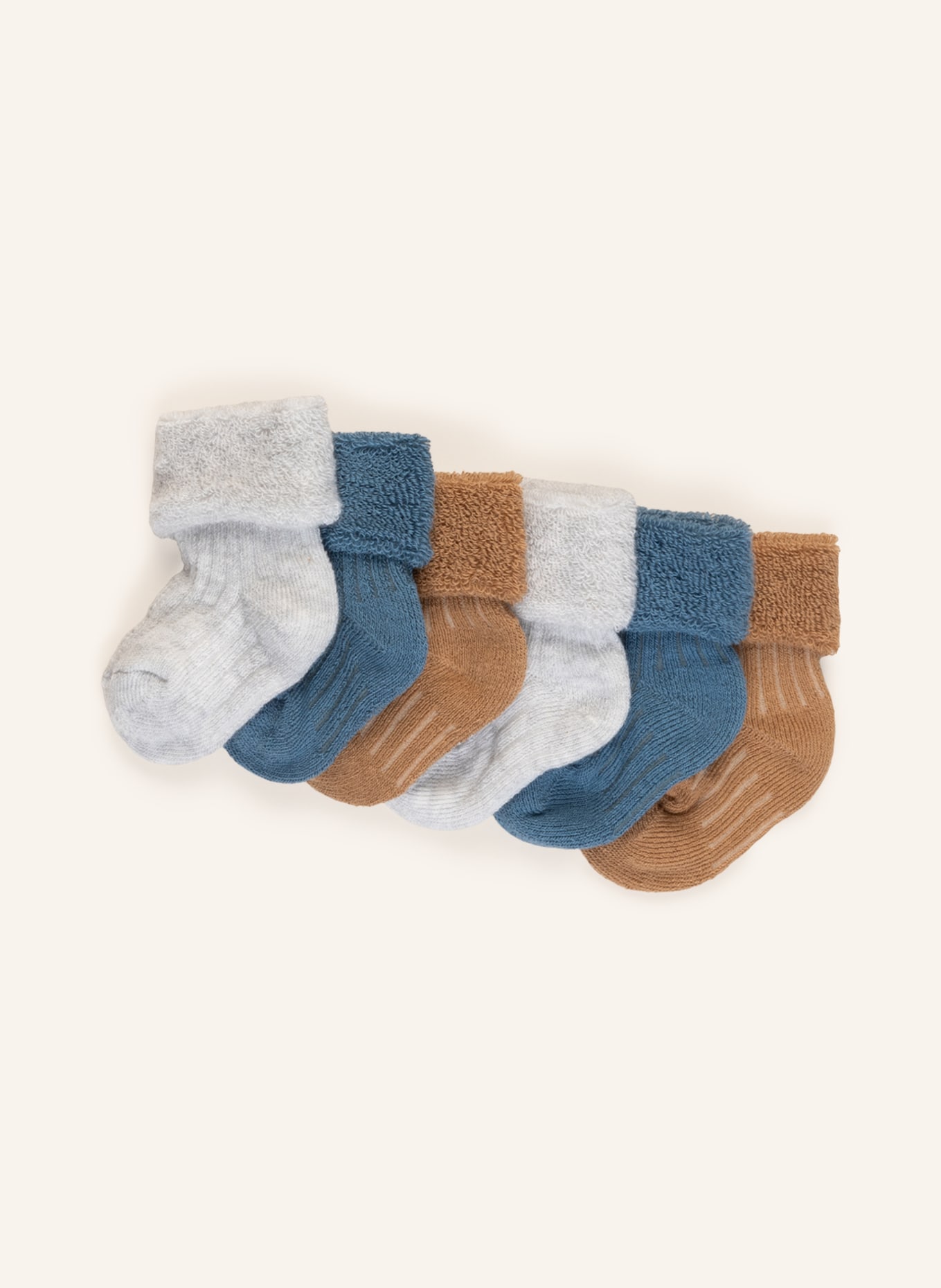 ewers COLLECTION Ponožky, 6 párů v balení, Barva: SVĚTLE ŠEDÁ/ SVĚTLE HNĚDÁ/ MODRÁ (Obrázek 1)
