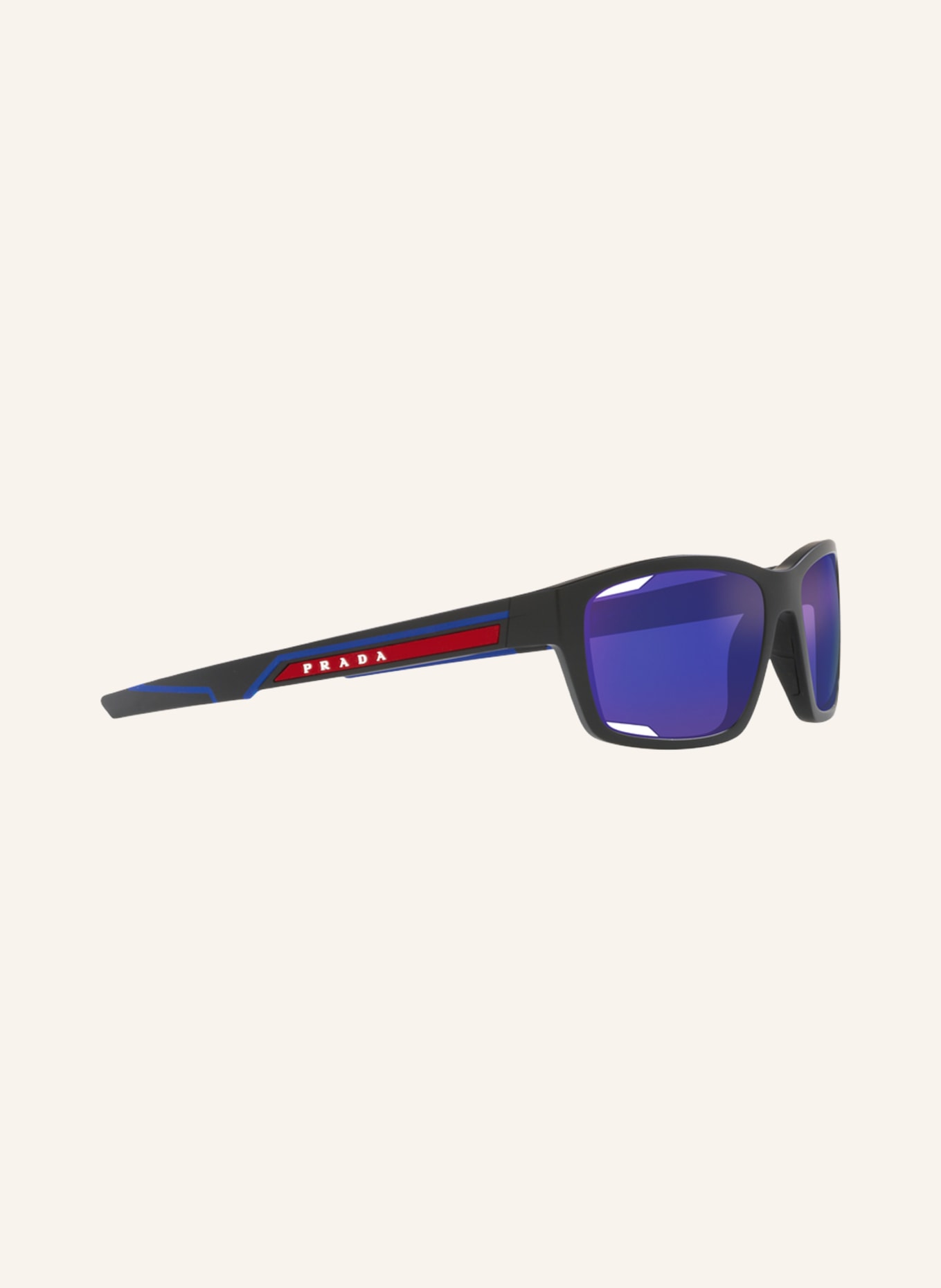 PRADA LINEA ROSSA Sunglasses PS 04YS, Color: 16G05U - BLACK/ BLUE (Image 3)