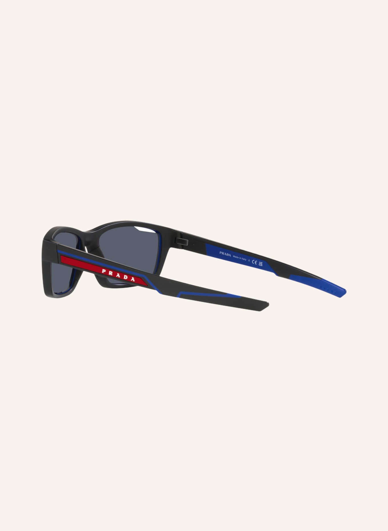 PRADA LINEA ROSSA Sunglasses PS 04YS, Color: 16G05U - BLACK/ BLUE (Image 4)