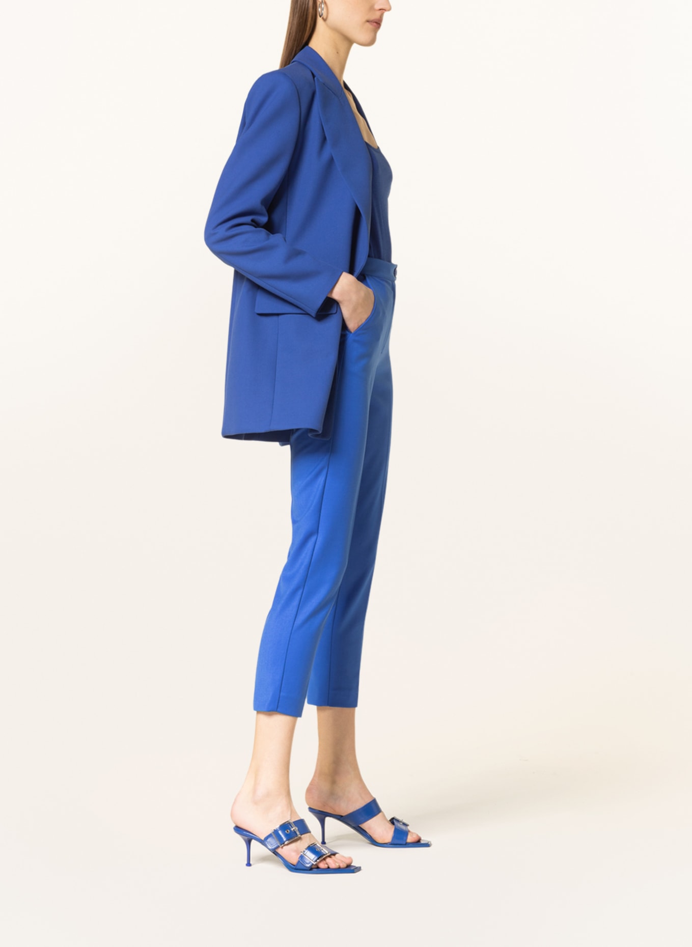 PATRIZIA PEPE 7/8 pants, Color: BLUE (Image 4)