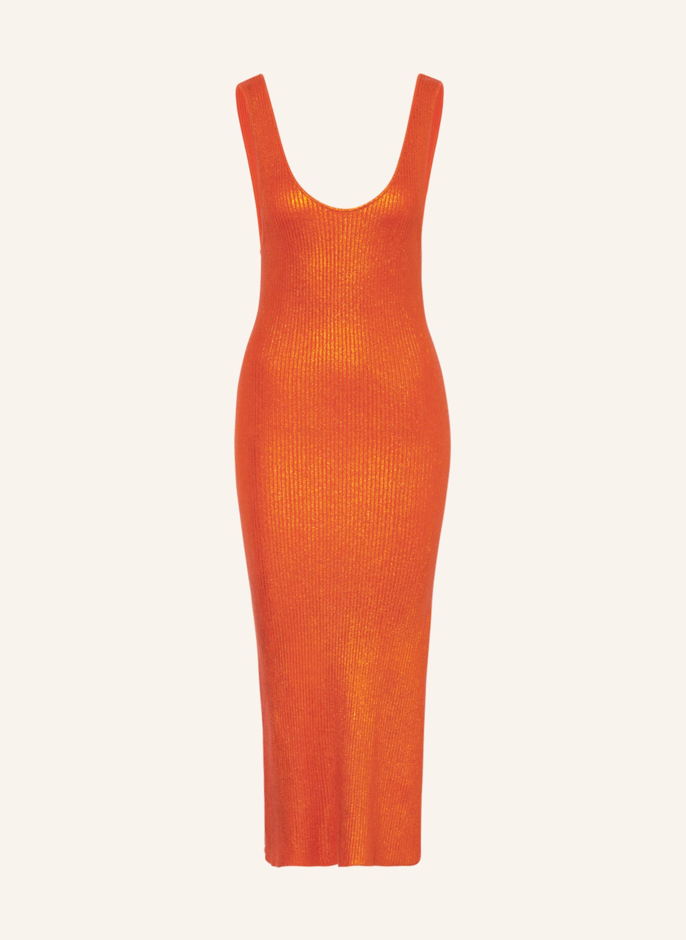 PATRIZIA PEPE Sukienka z błyszczącą przędzą, Kolor: POMARAŃCZOWY (Obrazek 1)