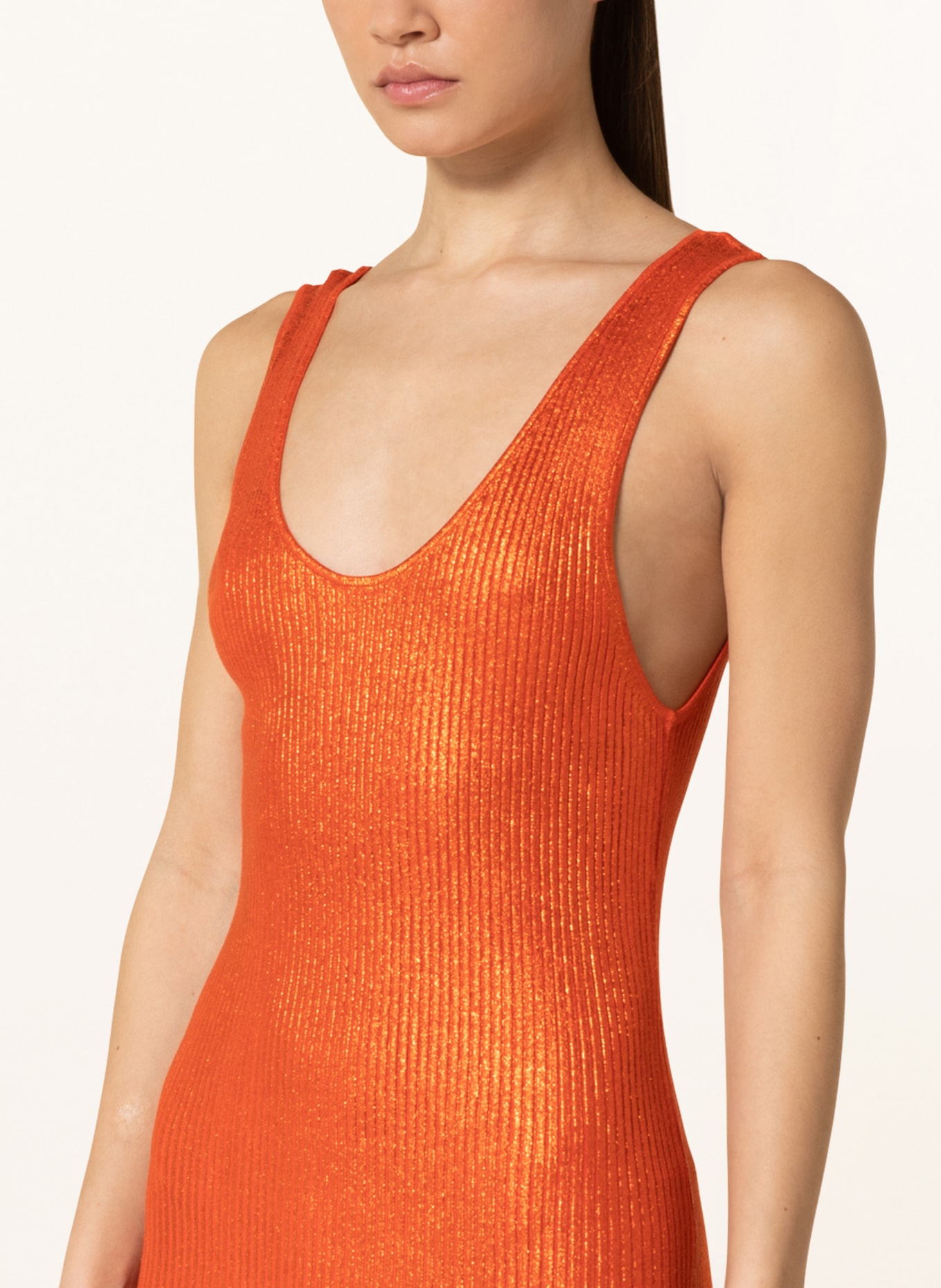 PATRIZIA PEPE Dress with glitter thread, Color: ORANGE (Image 4)