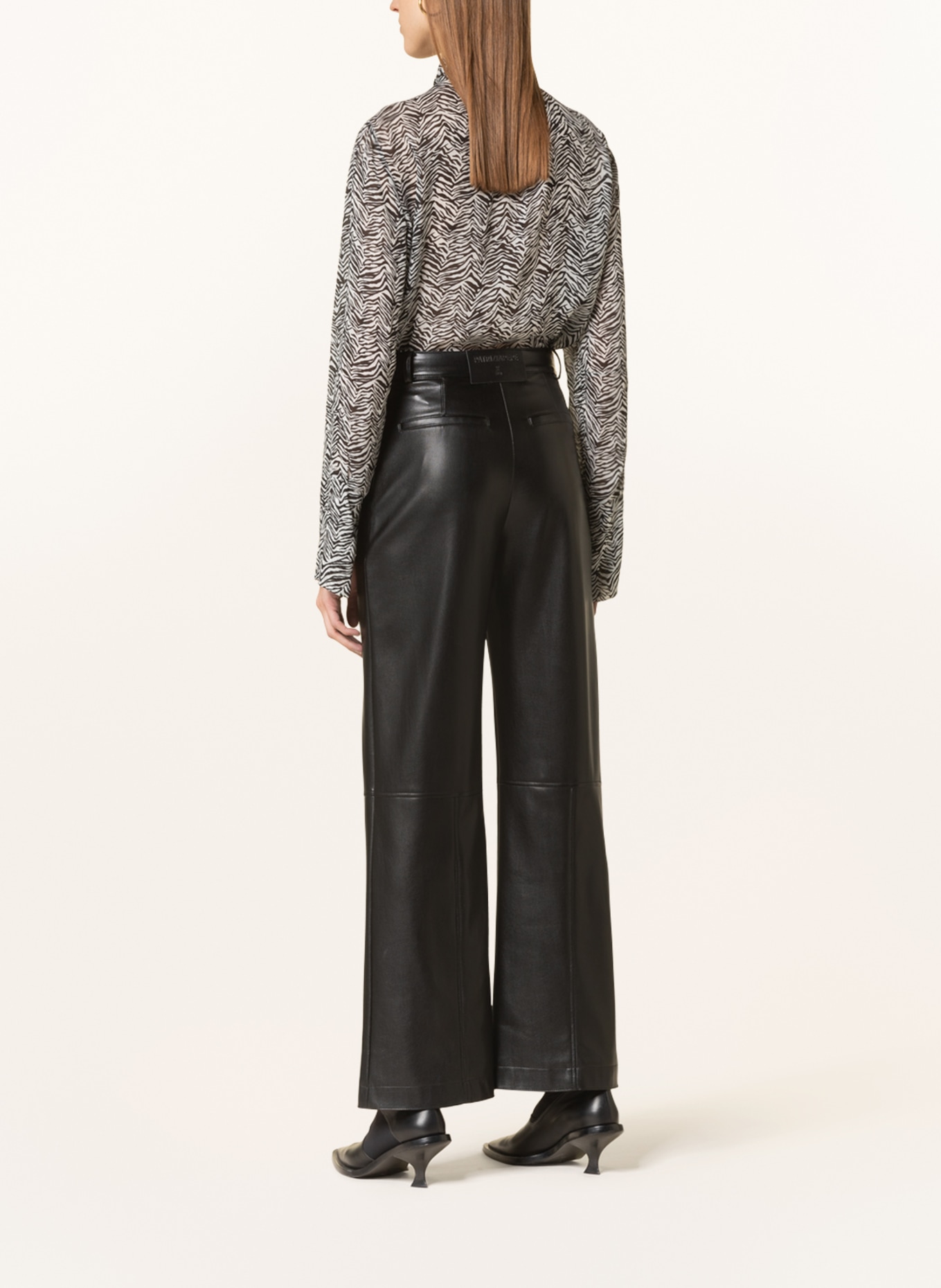 PATRIZIA PEPE Pants in leather look, Color: BLACK (Image 3)