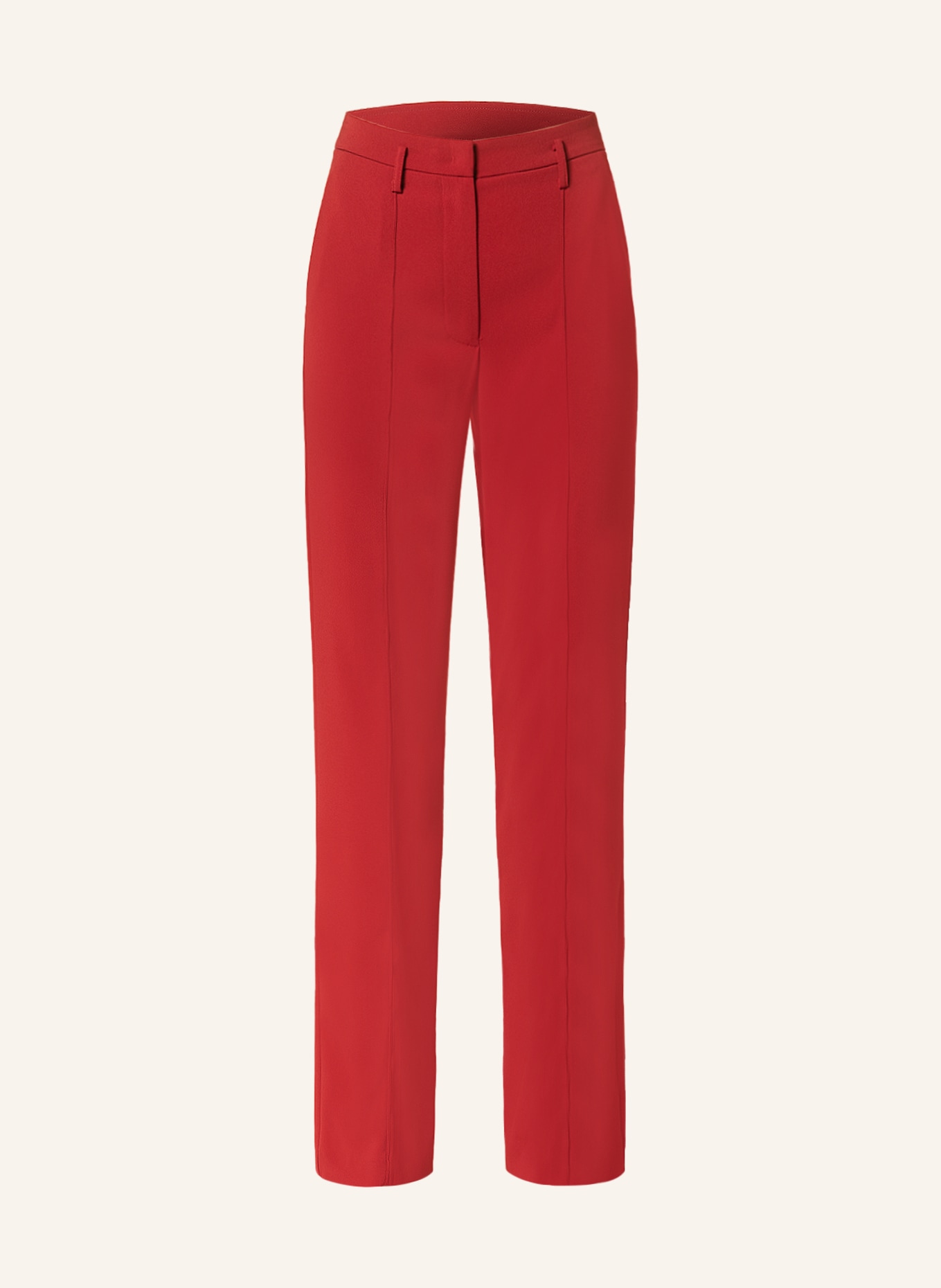 Womens Red Wide Leg Trousers