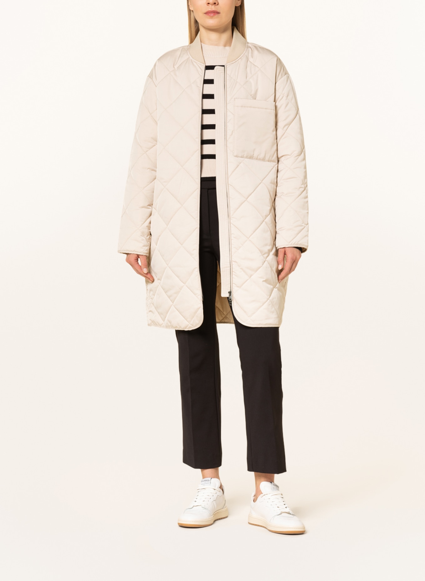 someday Quilted coat VAISA, Color: CREAM (Image 2)