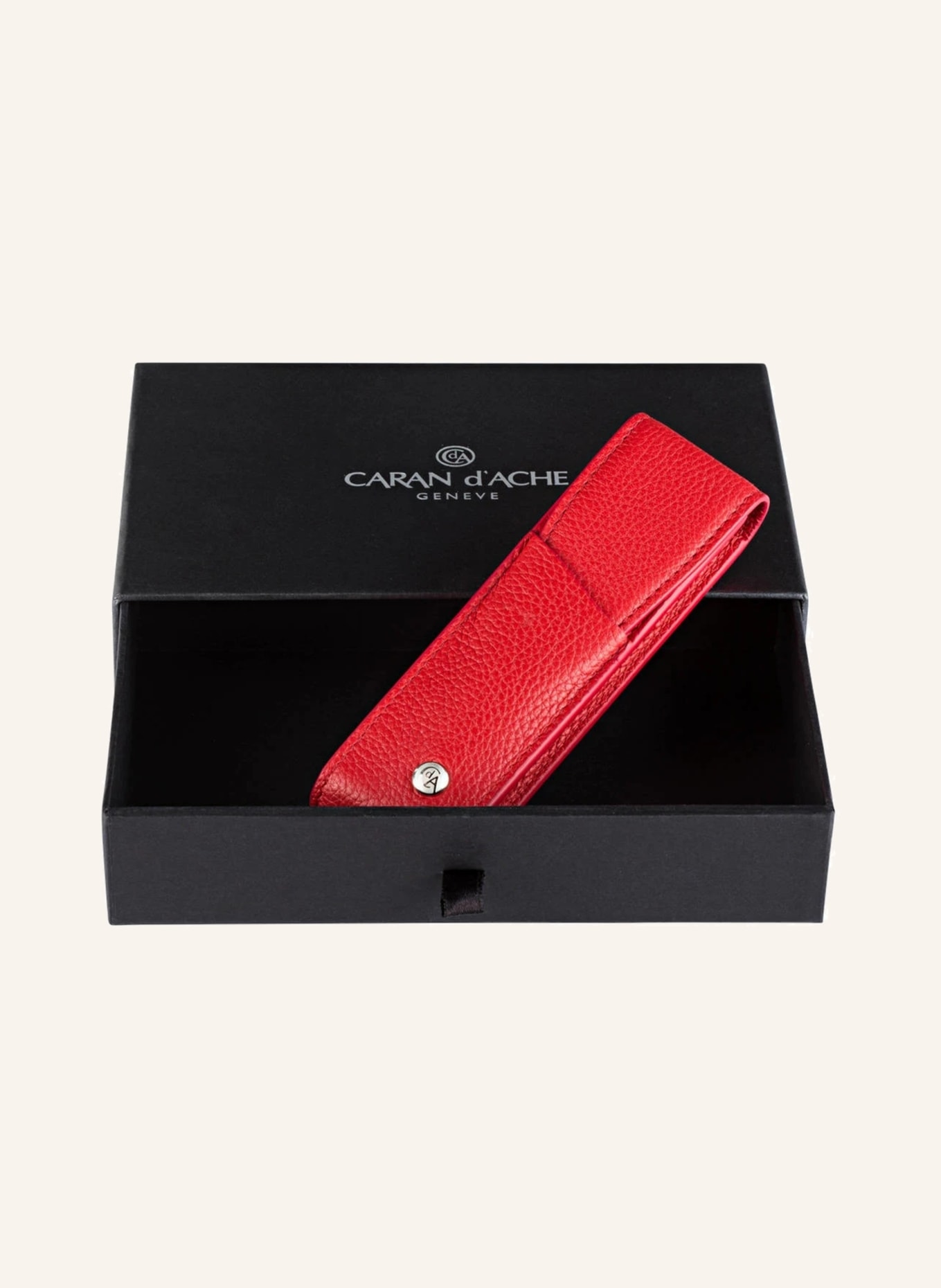 CARAN d'ACHE Leather case LÉMAN, Color: RED (Image 2)