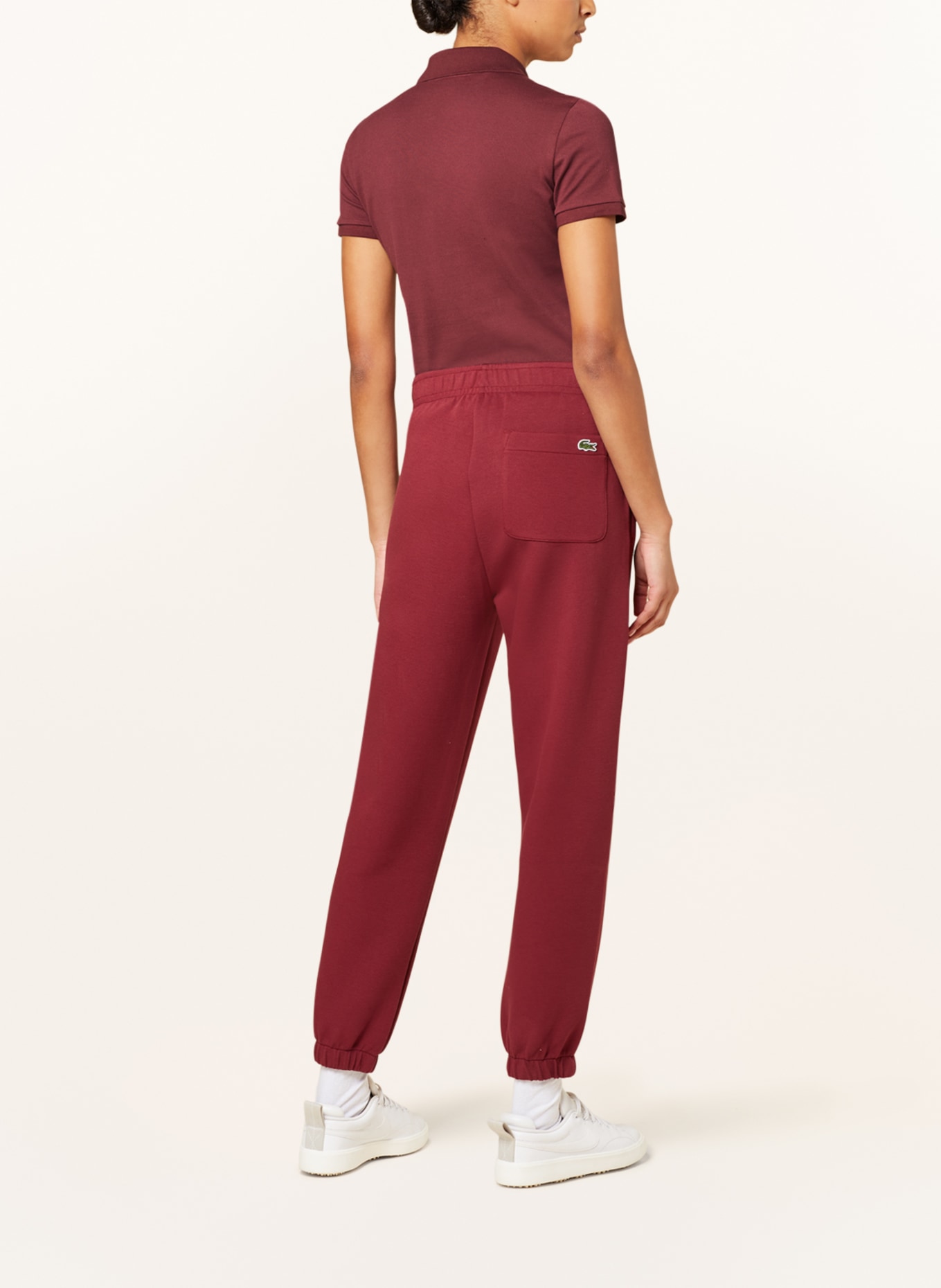 LACOSTE Piqué-Poloshirt: DUNKELROT