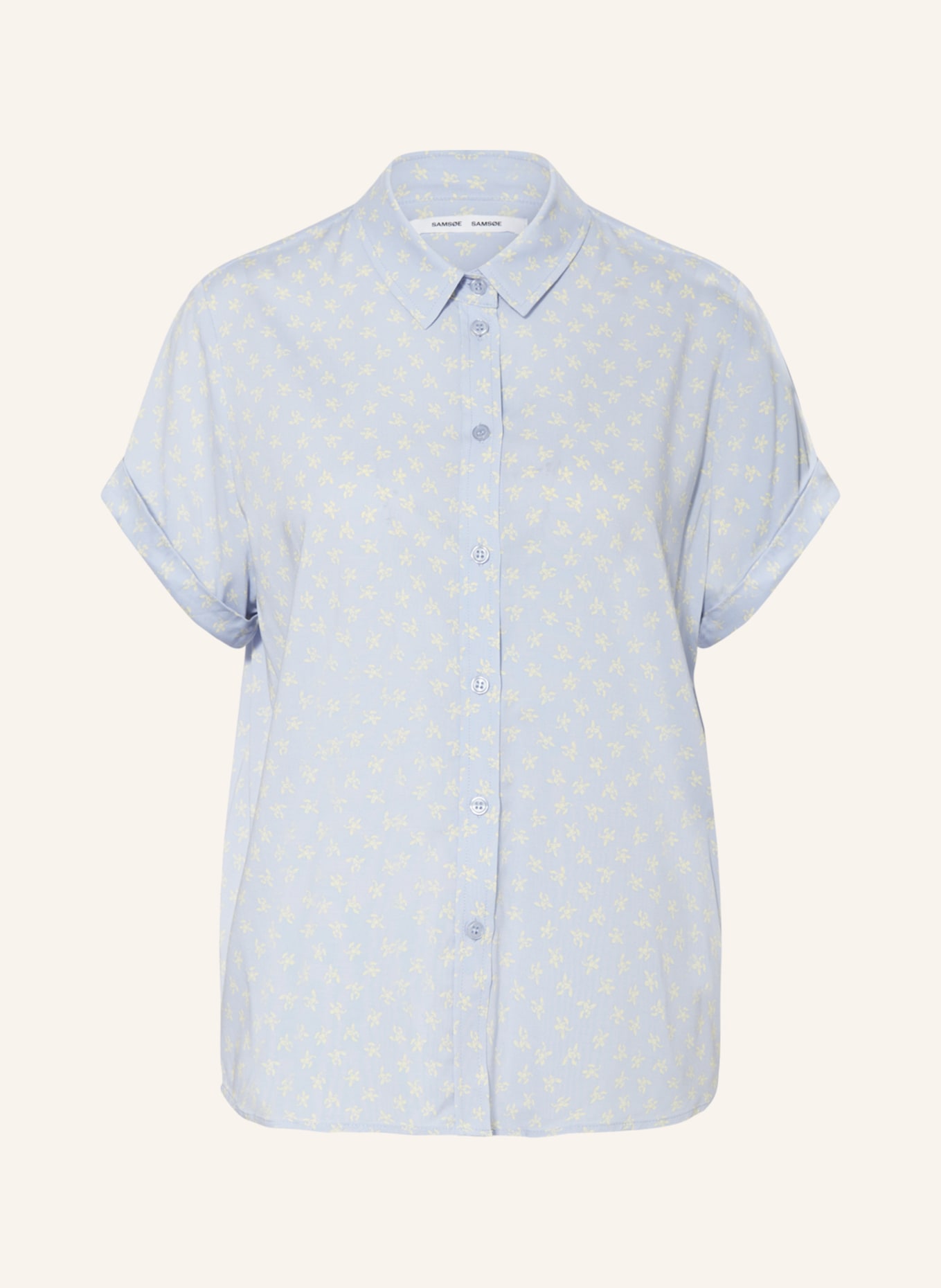 SAMSØE  SAMSØE Shirt blouse MAJAN, Color: LIGHT BLUE/ LIGHT YELLOW (Image 1)