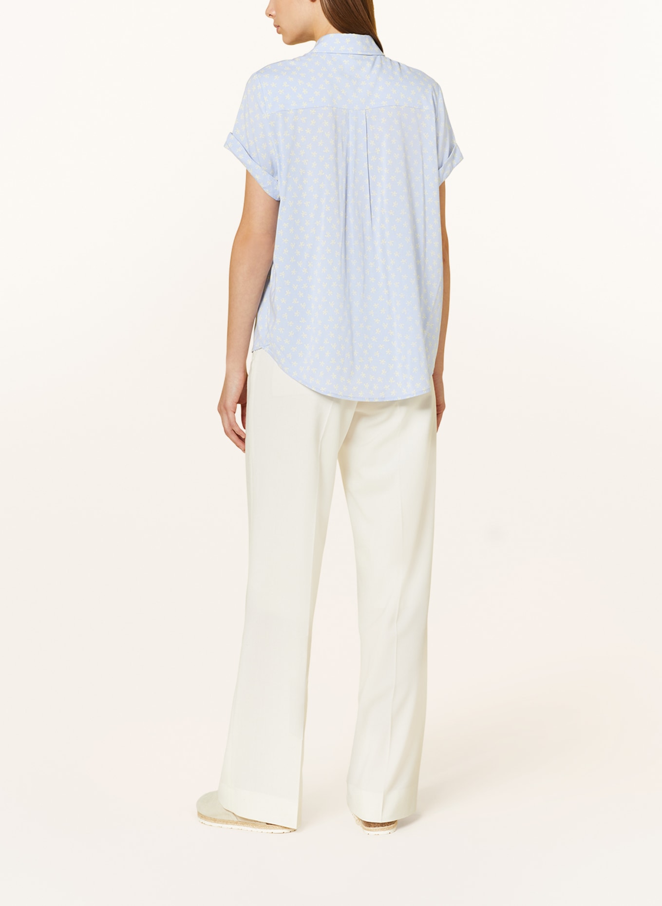 SAMSØE  SAMSØE Shirt blouse MAJAN, Color: LIGHT BLUE/ LIGHT YELLOW (Image 3)