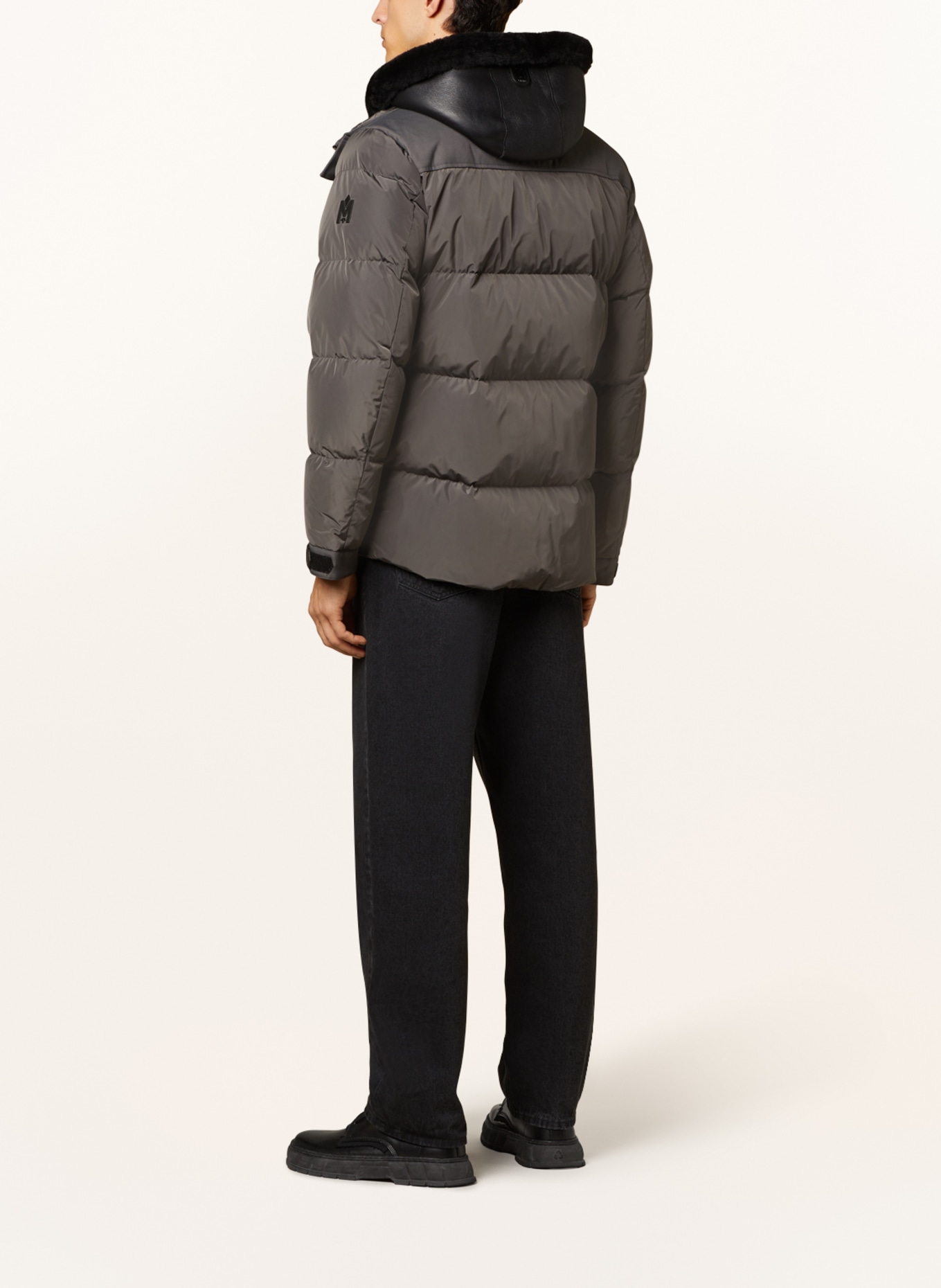 Mackage Down jacket RILEY with sheepskin trim , Color: DARK GRAY (Image 3)