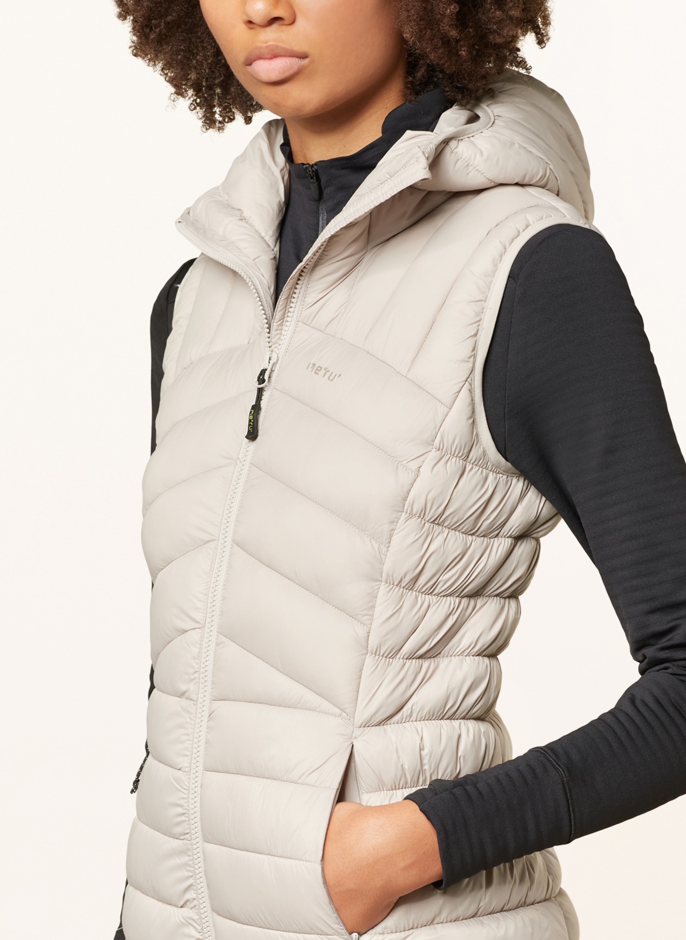 me°ru' Quilted vest RAKAIA, Color: LIGHT GRAY (Image 5)