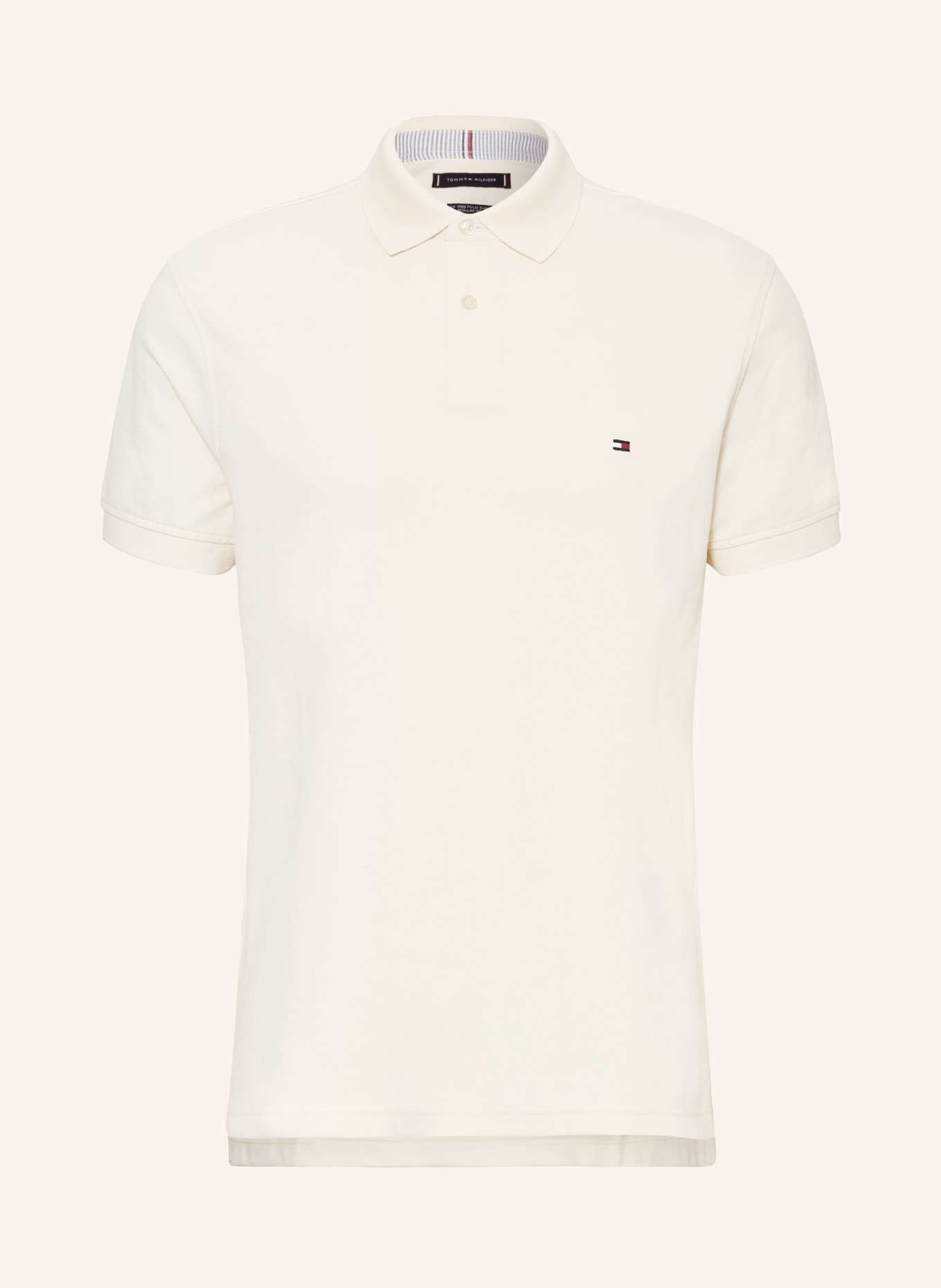 TOMMY HILFIGER Piqué-Poloshirt Regular Fit, Farbe: CREME (Bild 1)