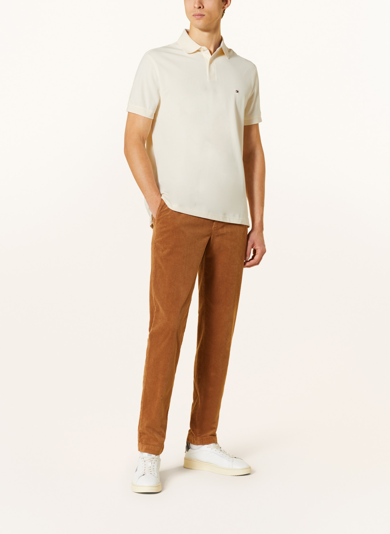 TOMMY HILFIGER Piqué polo shirt regular fit, Color: CREAM (Image 2)