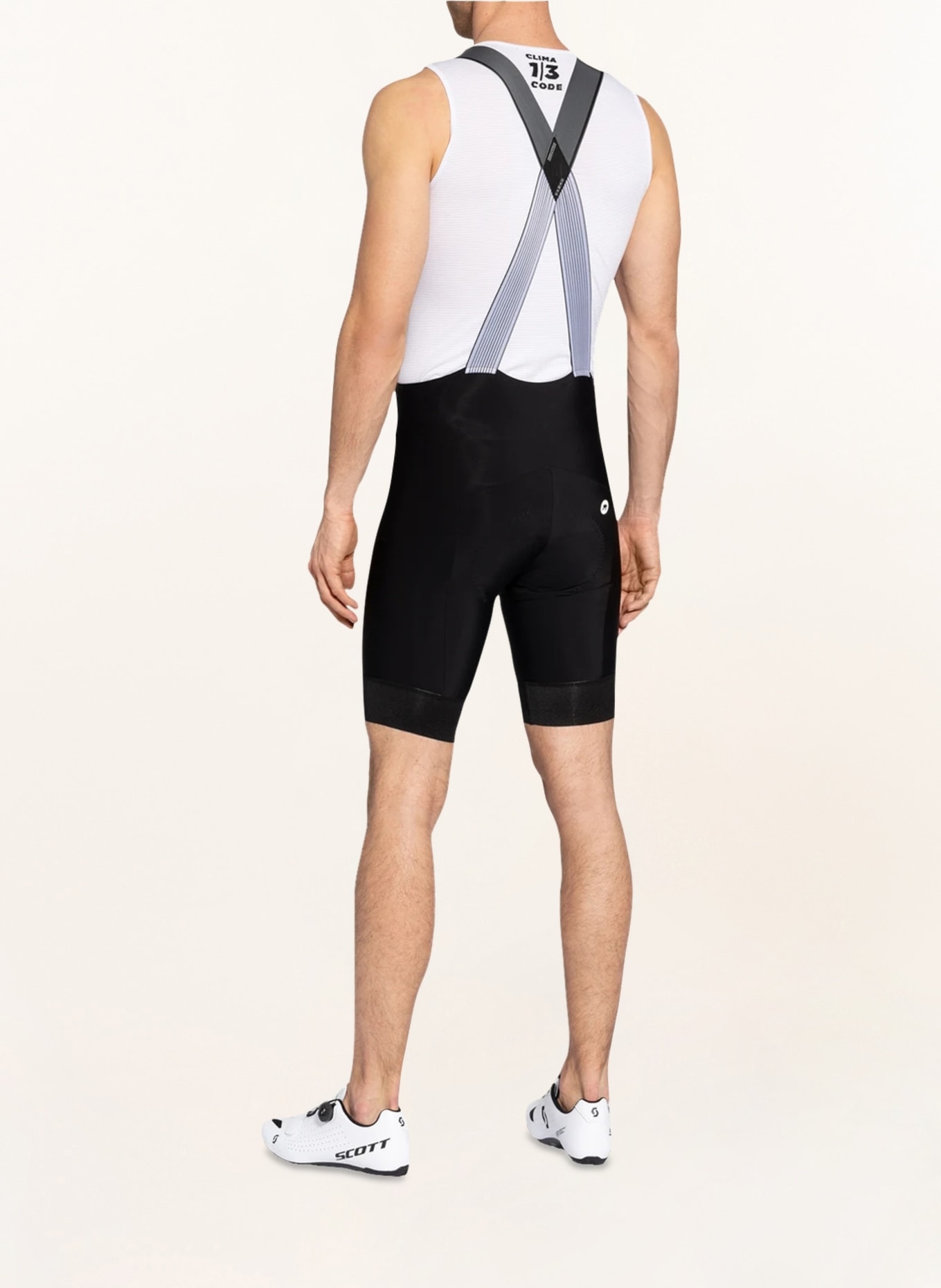 ASSOS Cycling shorts MILLE C2 GTS with padded insert and straps, Color: BLACK/ LIGHT GRAY/ GRAY (Image 3)