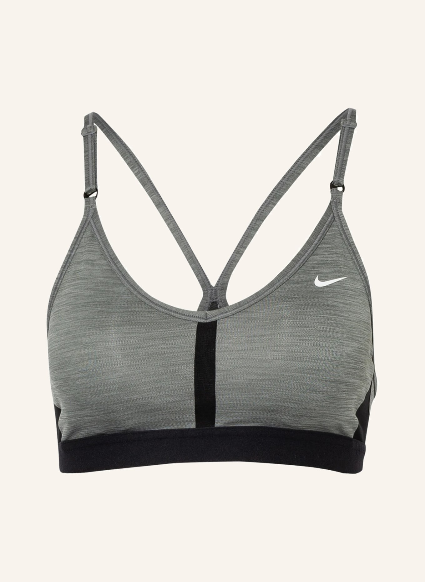Nike Sports bra INDY, Color: BLACK/ GRAY (Image 1)