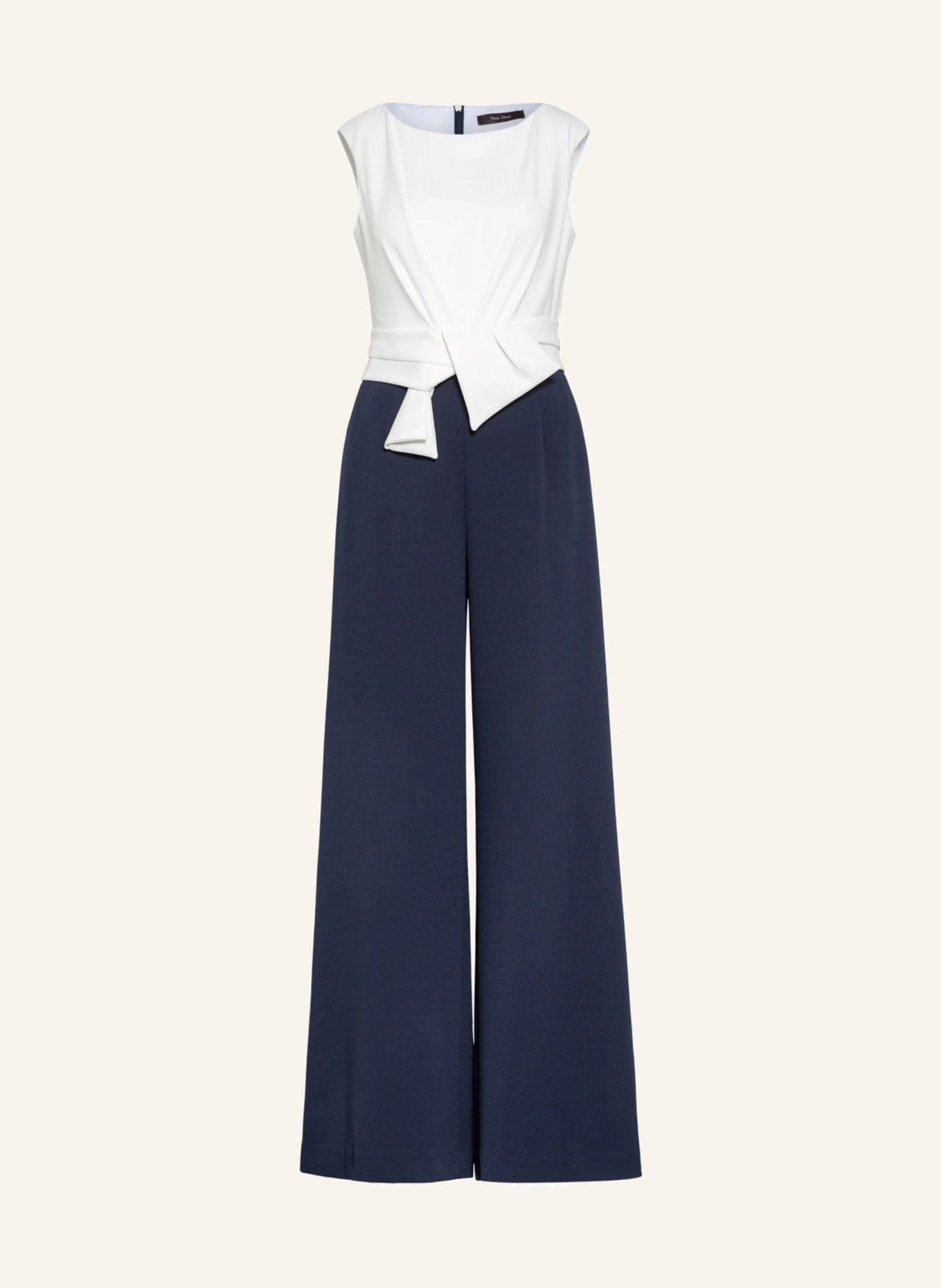 Vera Mont Jumpsuit: WEISS / DUNKELBLAU
