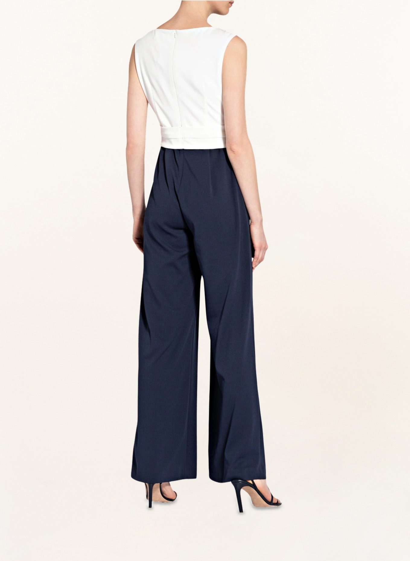 Vera Mont Jumpsuit: WEISS / DUNKELBLAU