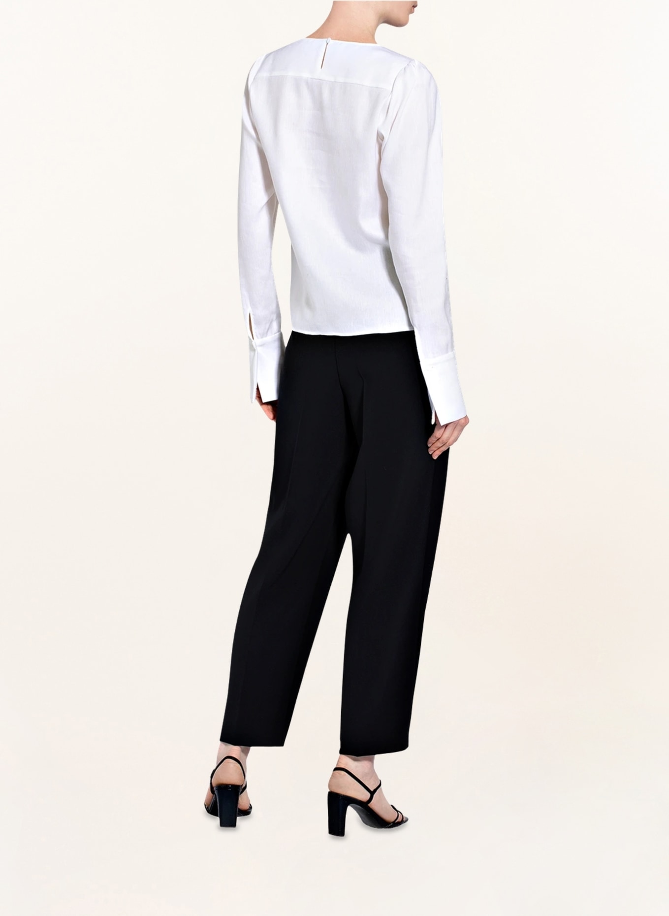 Gottseidank Shirt blouse APOLLONIA with linen, Color: WHITE (Image 3)