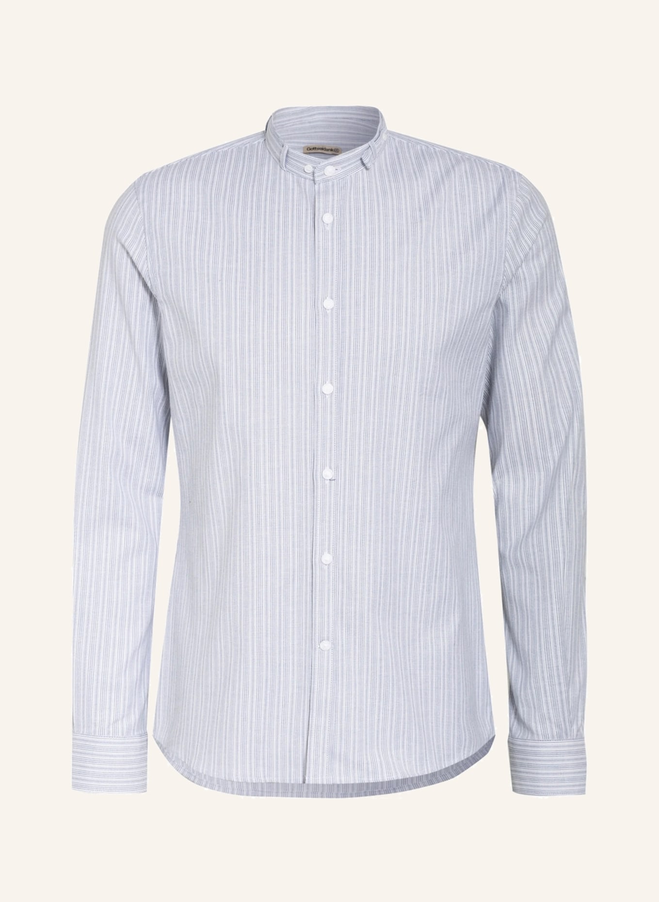 Gottseidank Trachtenhemd LENZ Extra Slim Fit, Farbe: BLAU/ GRAU/ WEISS (Bild 1)