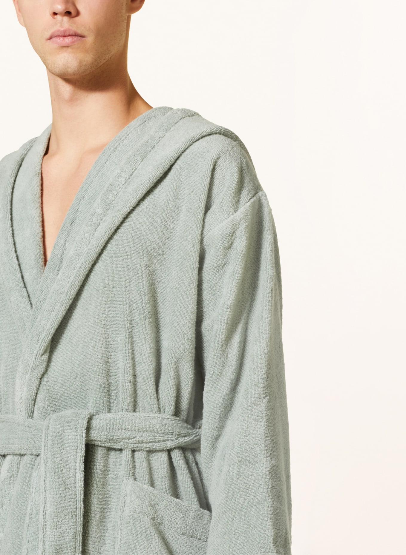 en VOGUE Unisex-Bademantel mit Kapuze: GRÜN