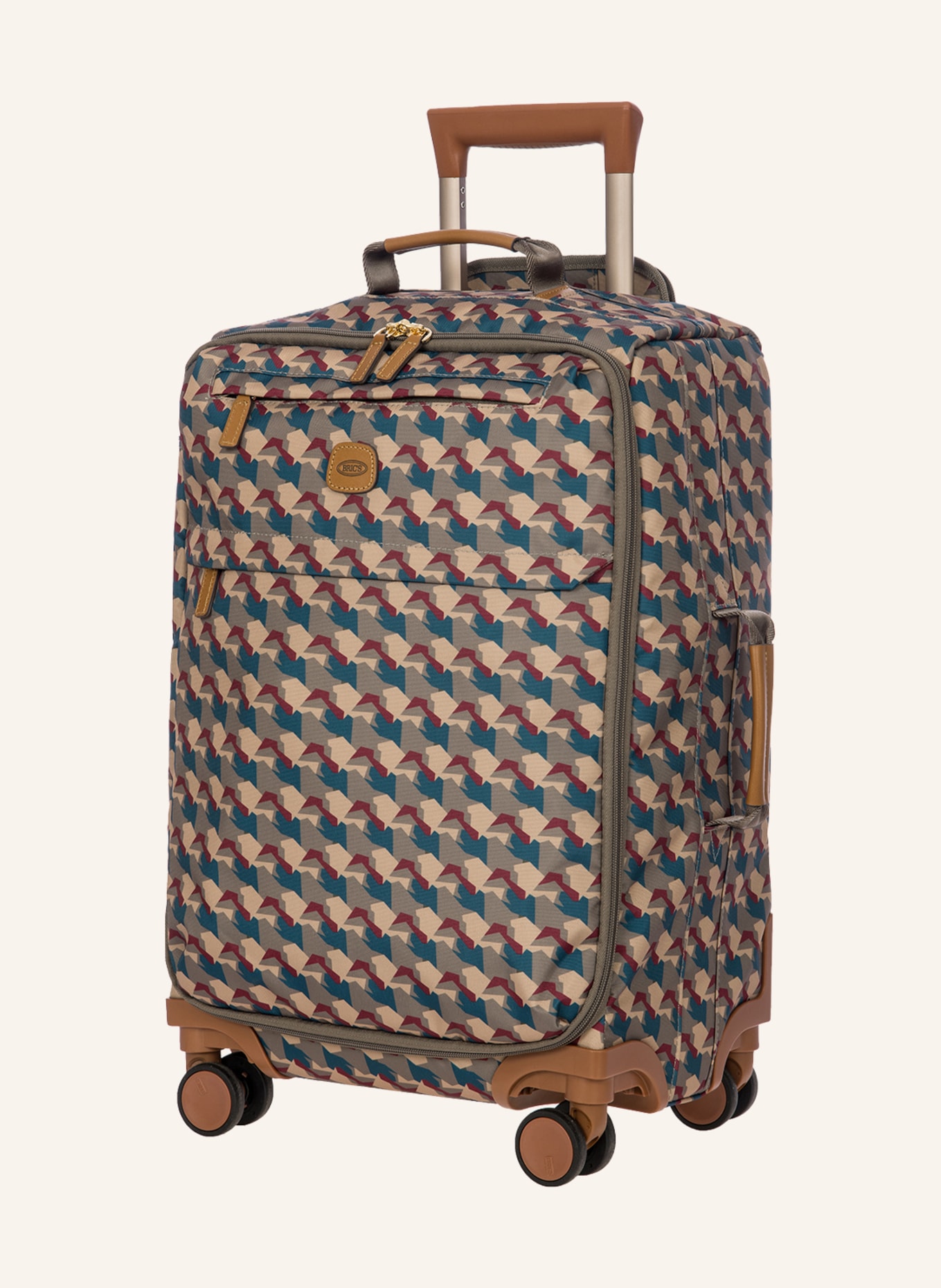 BRIC'S Wheel cabin luggage X-TRAVEL, Color: LIGHT BROWN/ TEAL (Image 1)