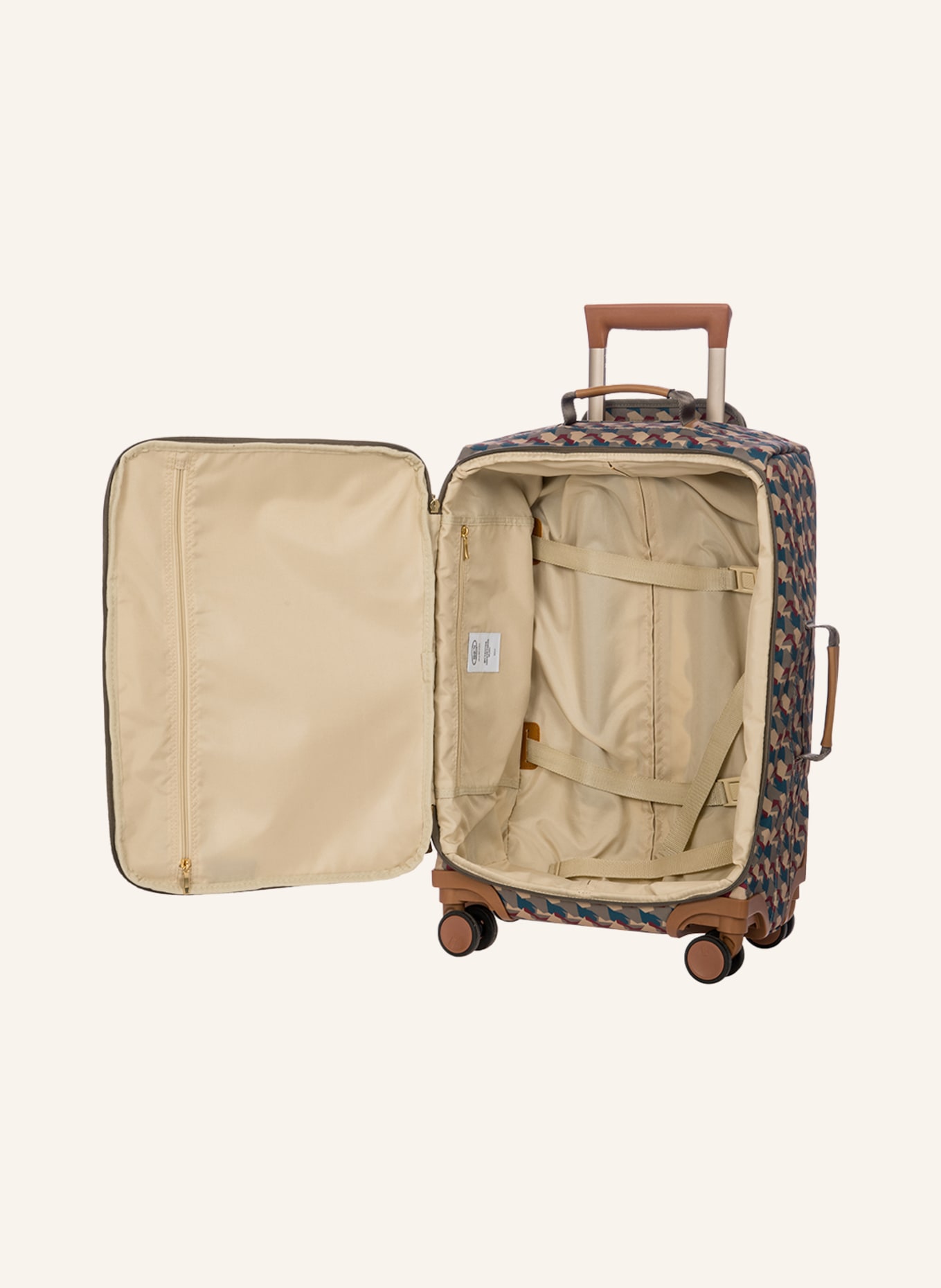 BRIC'S Wheel cabin luggage X-TRAVEL, Color: LIGHT BROWN/ TEAL (Image 2)