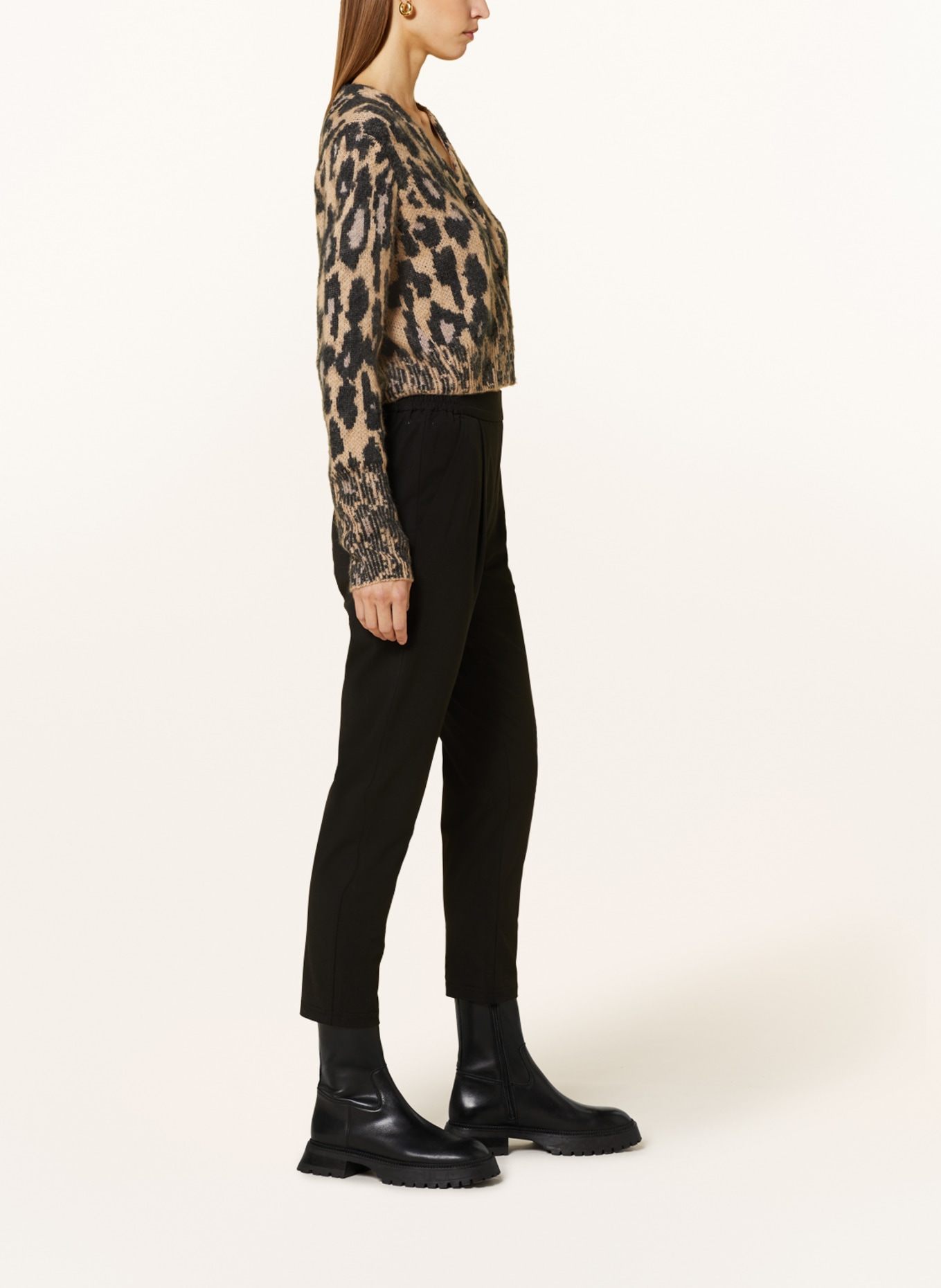 ALLSAINTS 7/8 trousers ALEIDA made of jersey, Color: BLACK (Image 4)