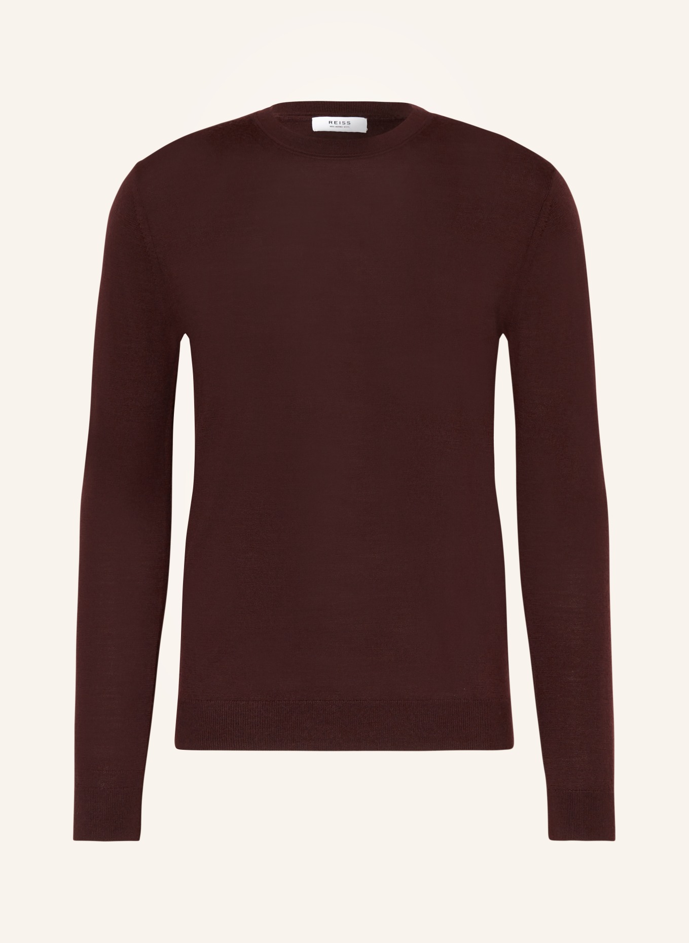 REISS Sweater WESSEX made of merino wool, Color: DARK RED (Image 1)