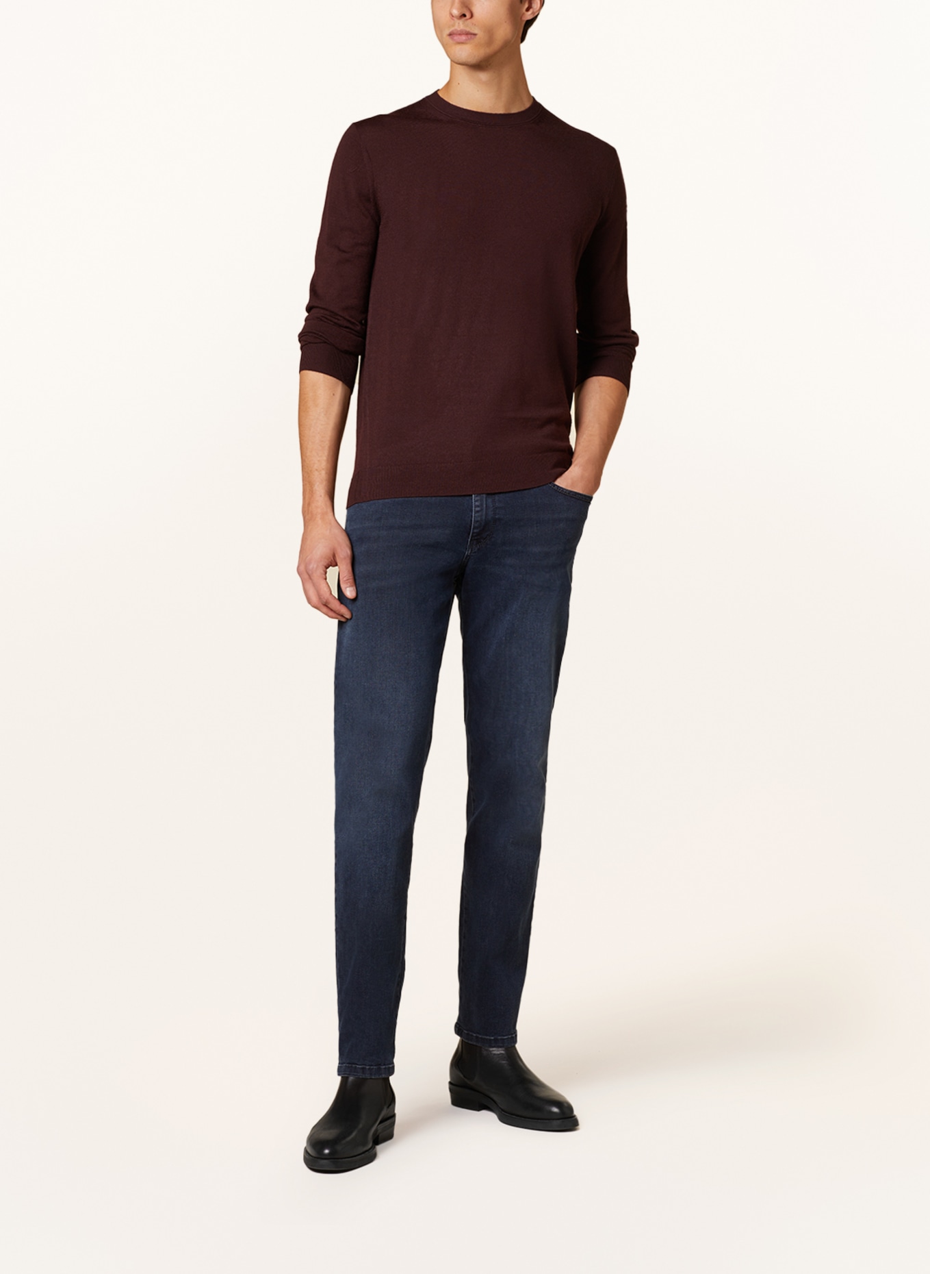 REISS Sweater WESSEX made of merino wool, Color: DARK RED (Image 2)
