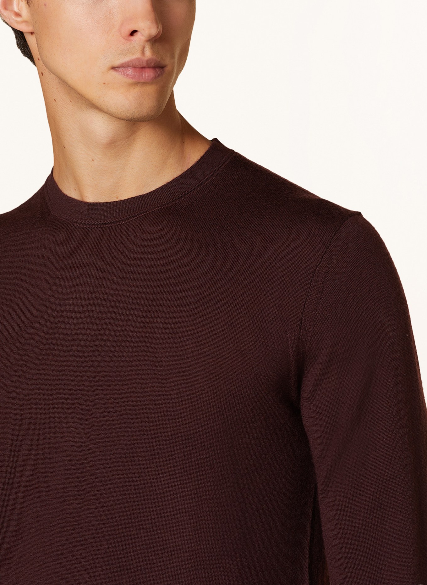 REISS Sweater WESSEX made of merino wool, Color: DARK RED (Image 4)