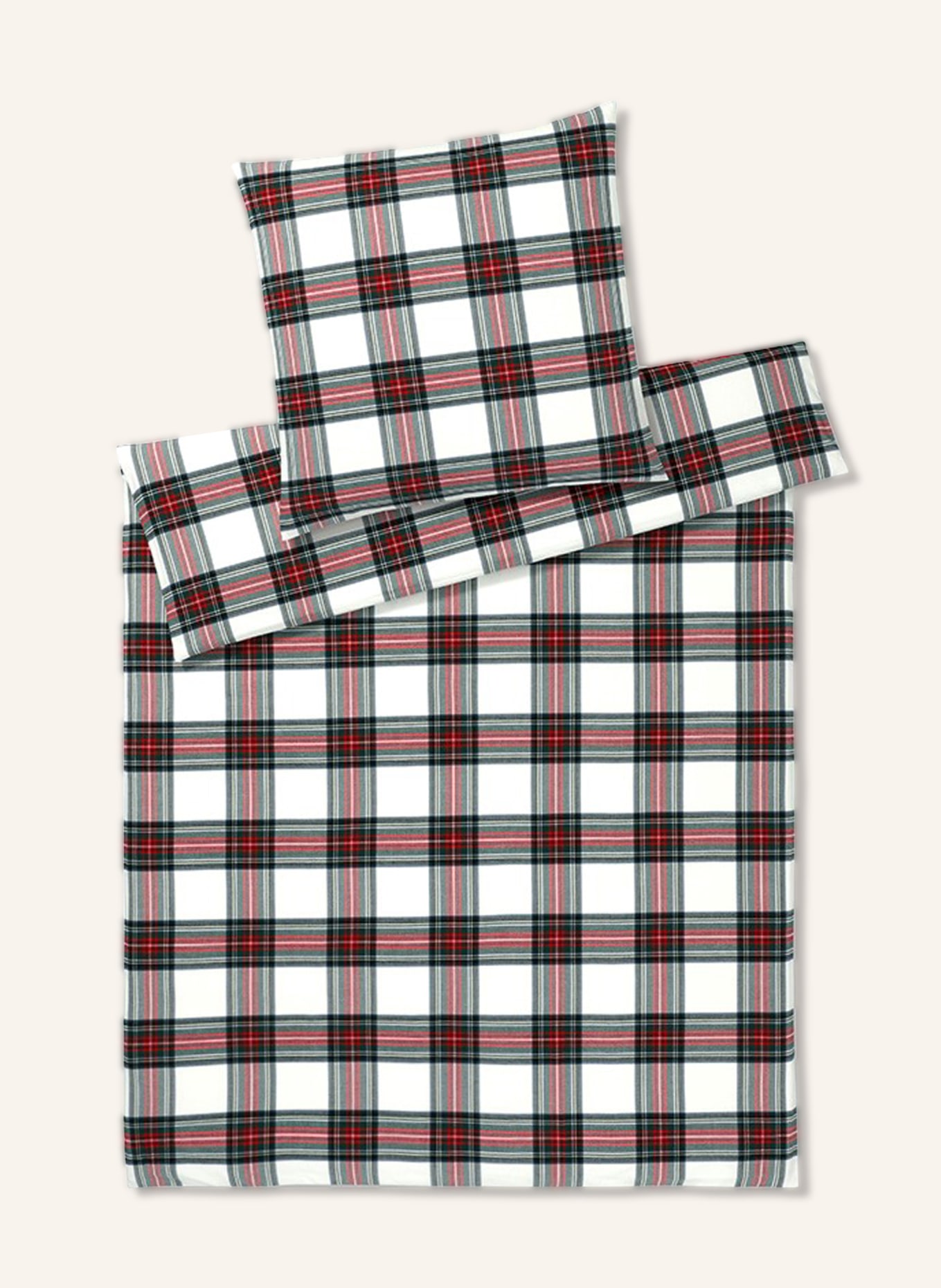 elegante Pościel WESTMINSTER: ECRU / CZERWONY