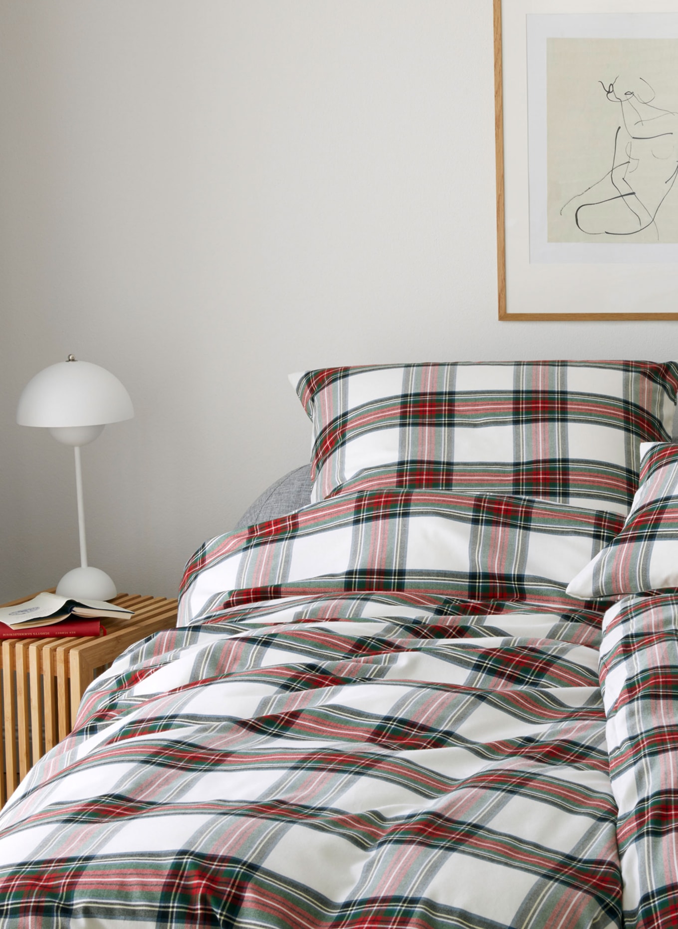 elegante Pościel WESTMINSTER: ECRU / CZERWONY