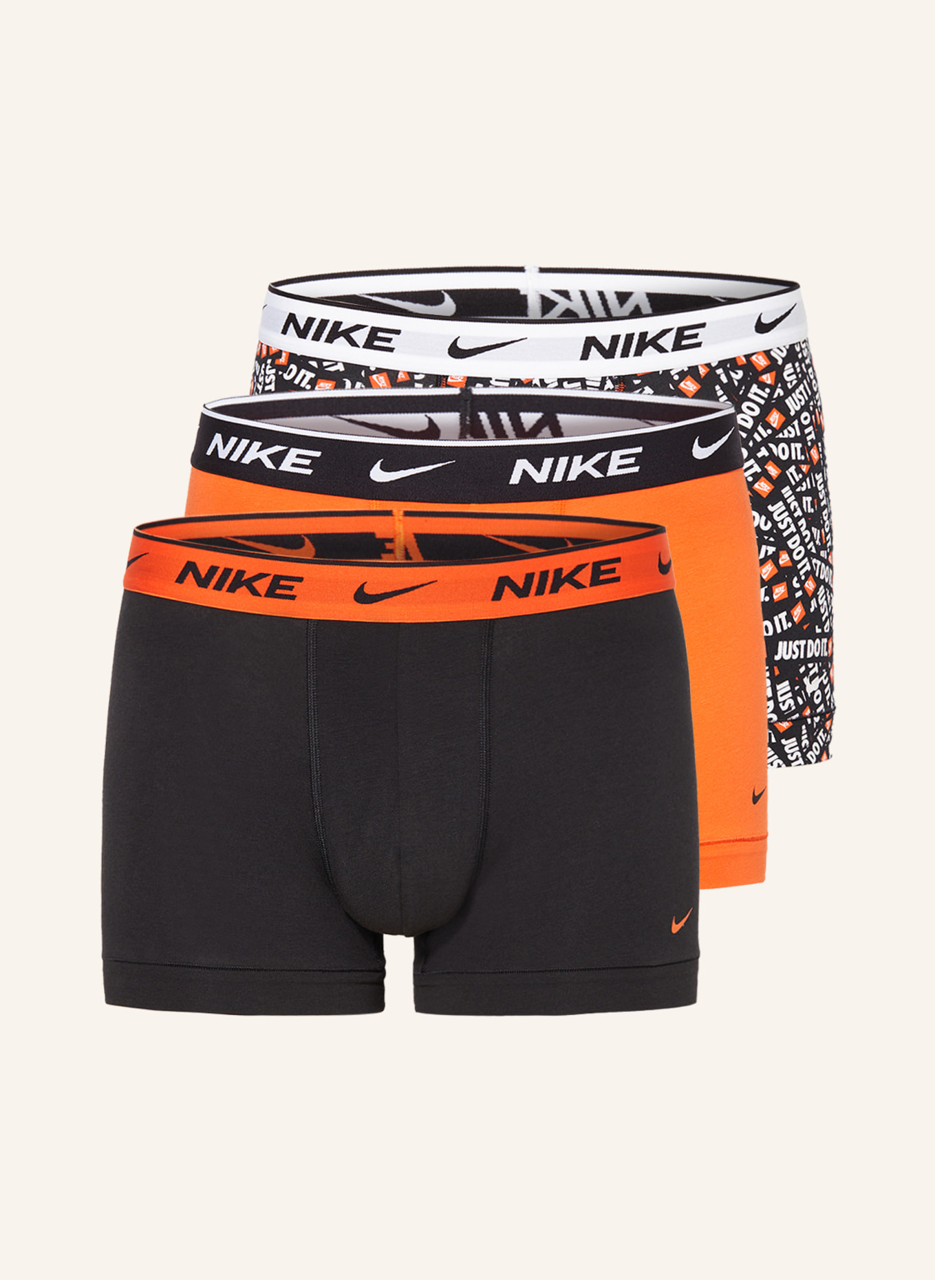 Nike 3-pack boxer shorts EVERDAY, Color: BLACK/ ORANGE/ WHITE (Image 1)