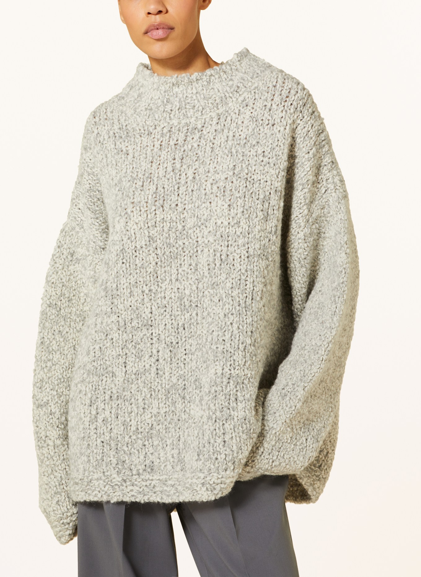 by Aylin Koenig Sweater GRANNY with alpaca , Color: LIGHT GRAY (Image 4)