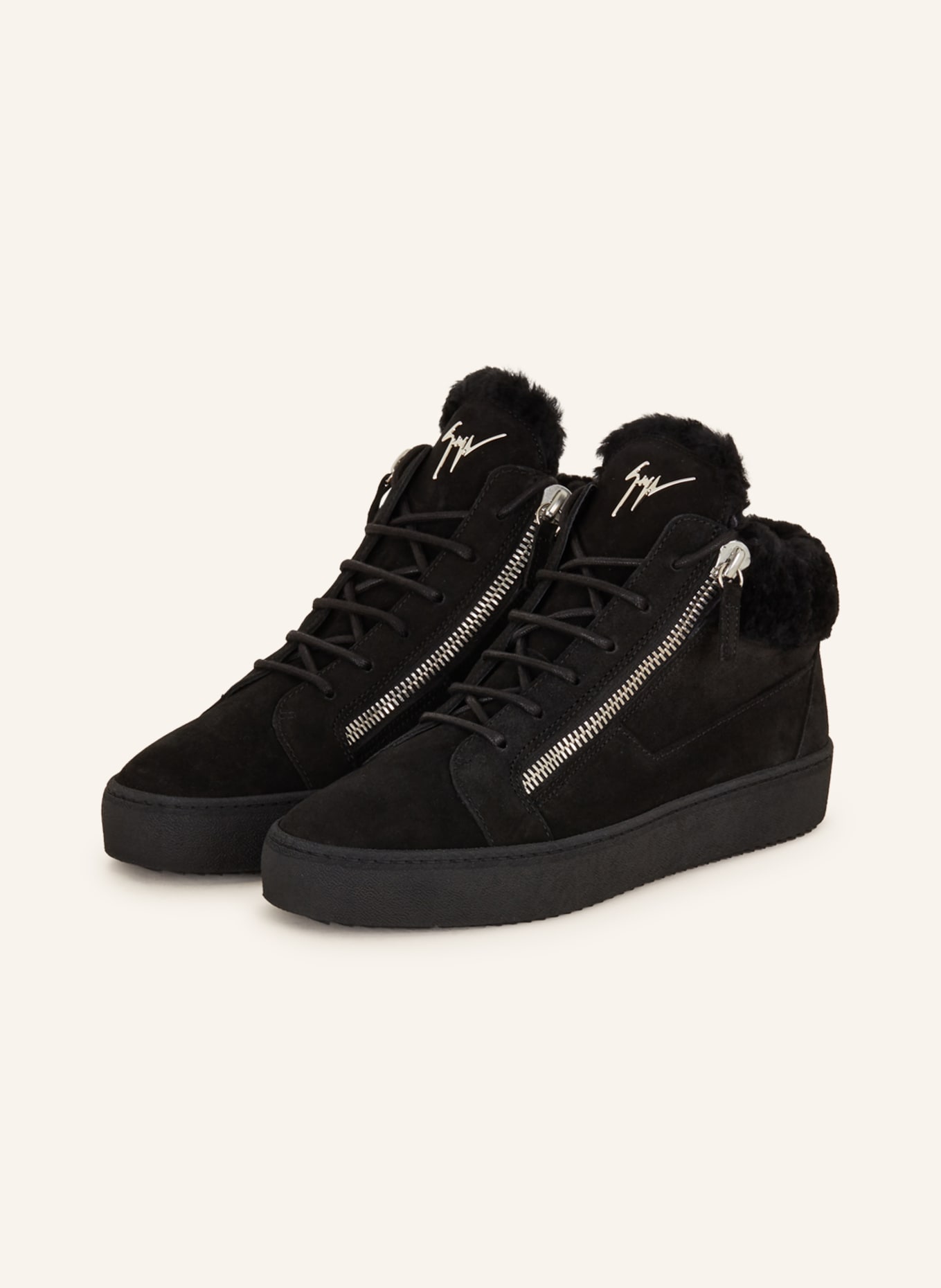 GIUSEPPE ZANOTTI DESIGN High-top sneakers, Color: BLACK (Image 1)