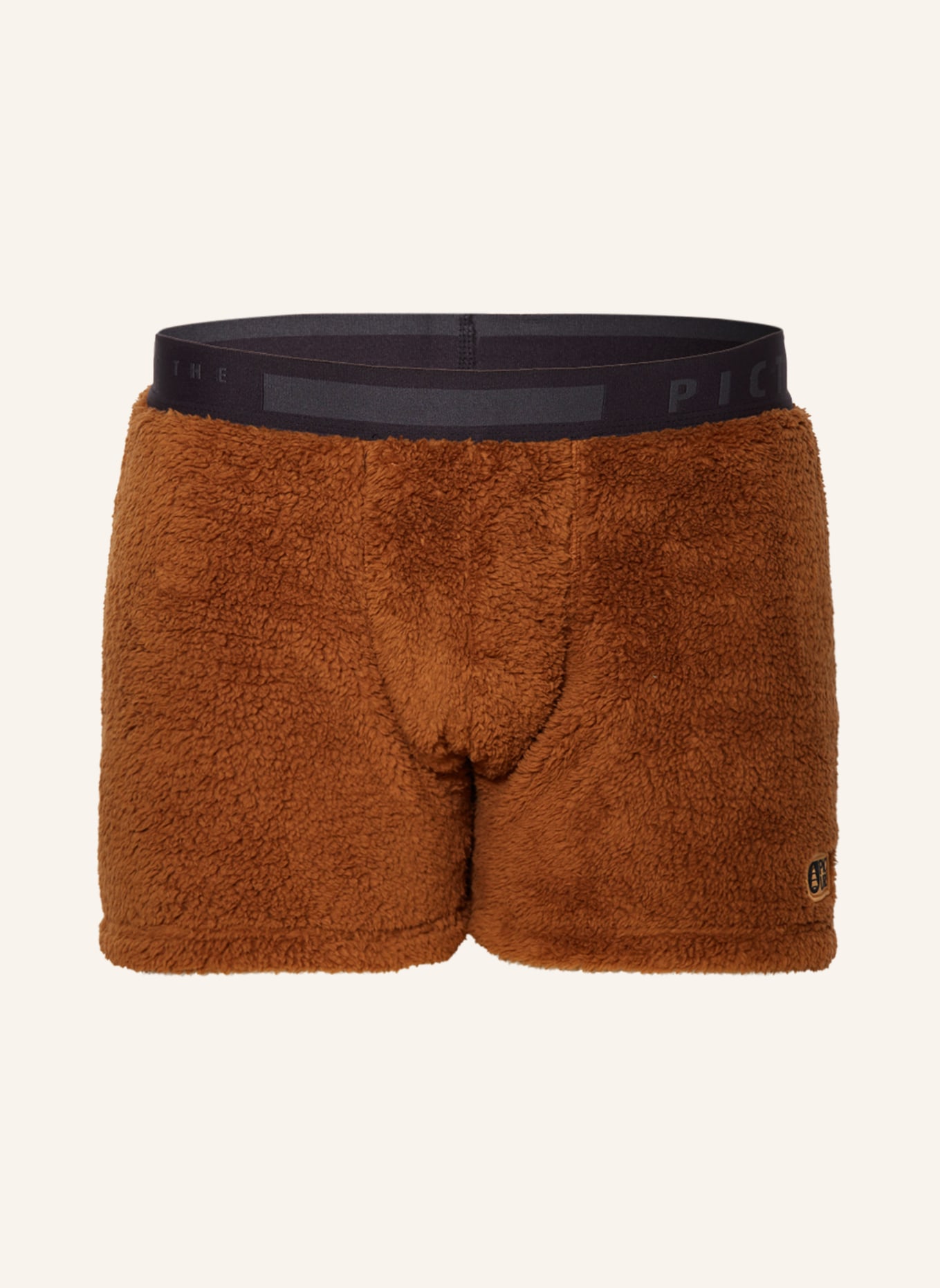 PICTURE Boxer shorts made of teddy, Color: BROWN (Image 1)