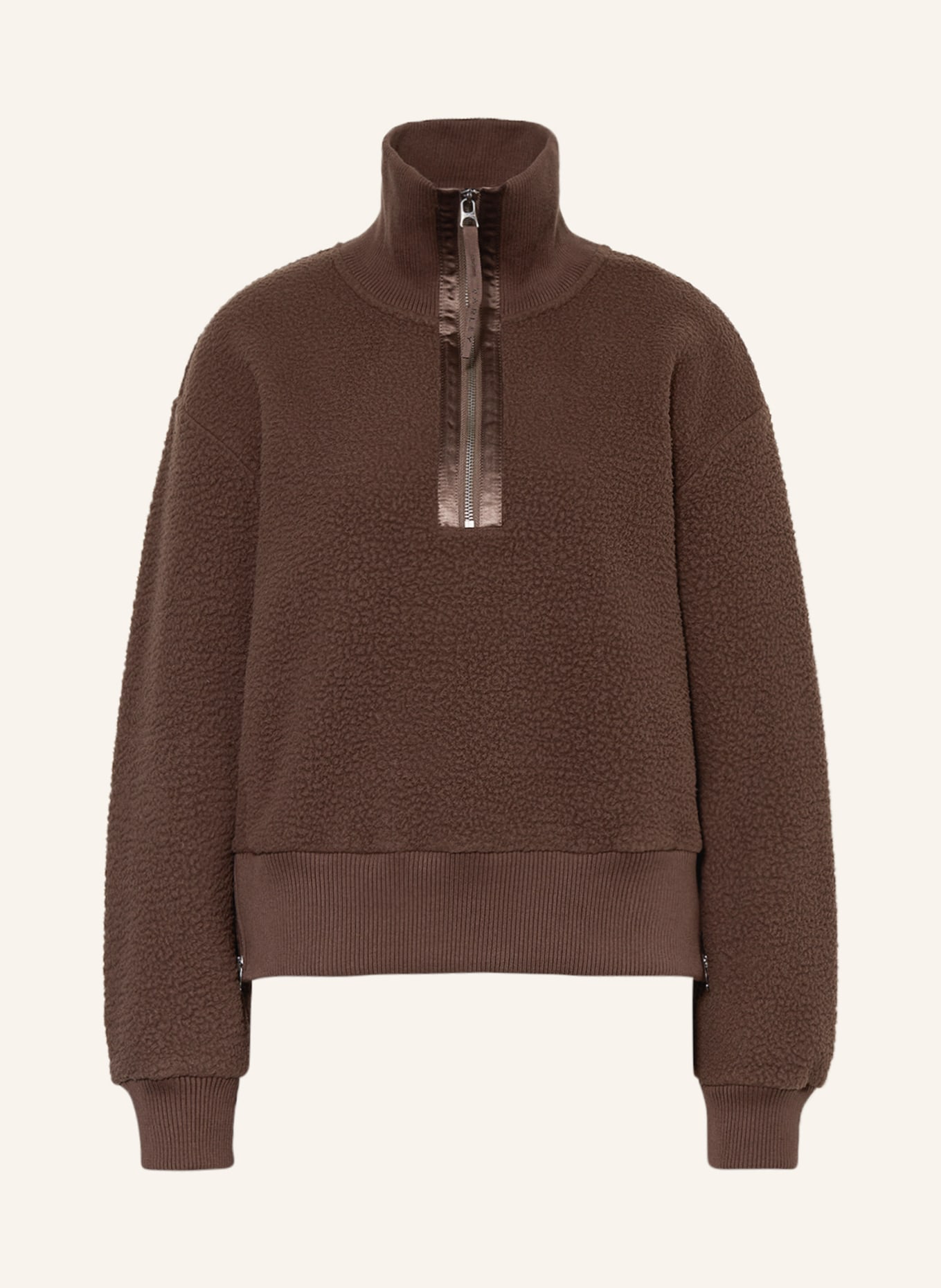 VARLEY Fleece half-zip sweater ROSELLE, Color: BROWN (Image 1)